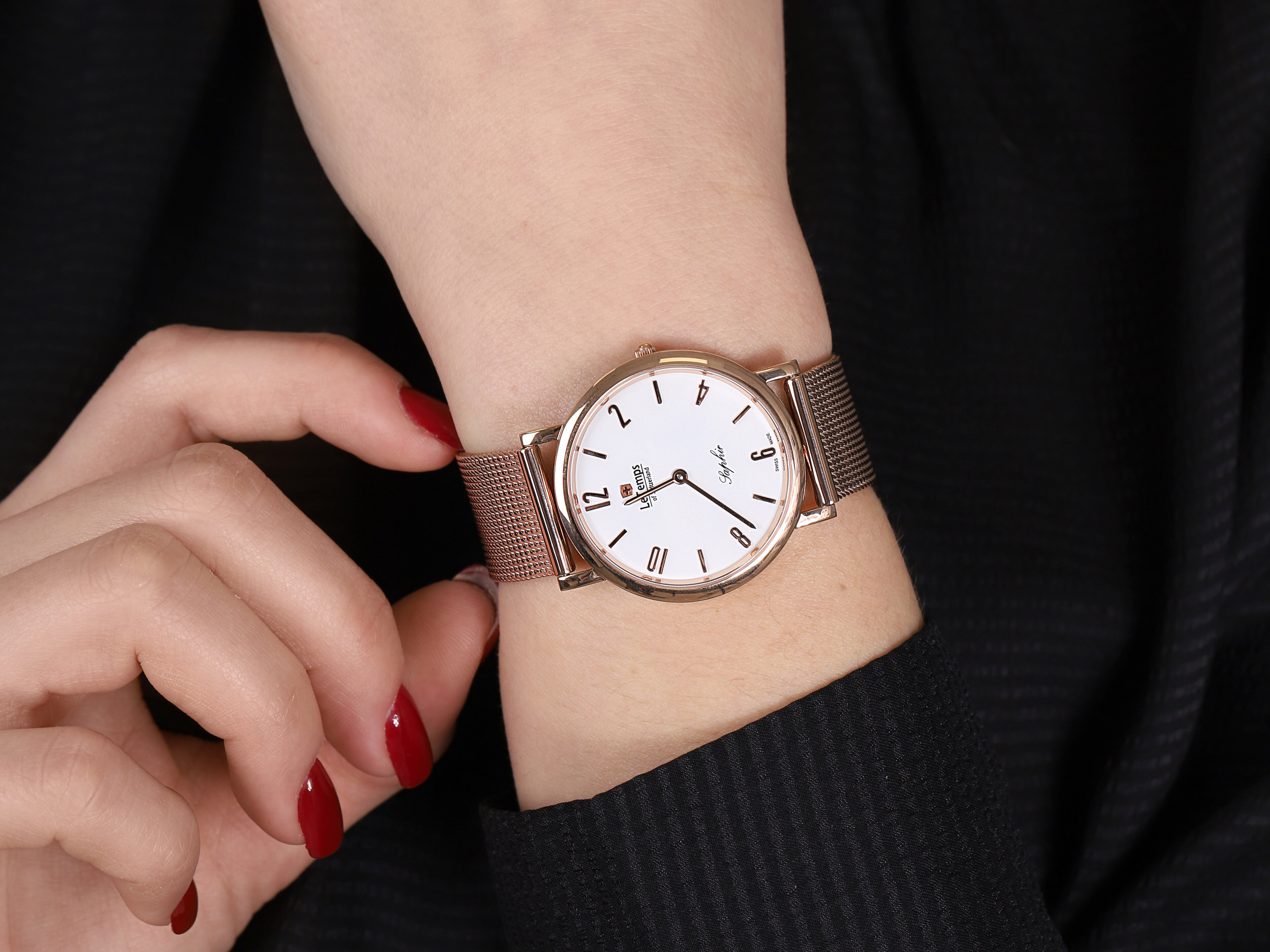 Le Temps LT1085.51BD02 damski zegarek Zafira bransoleta