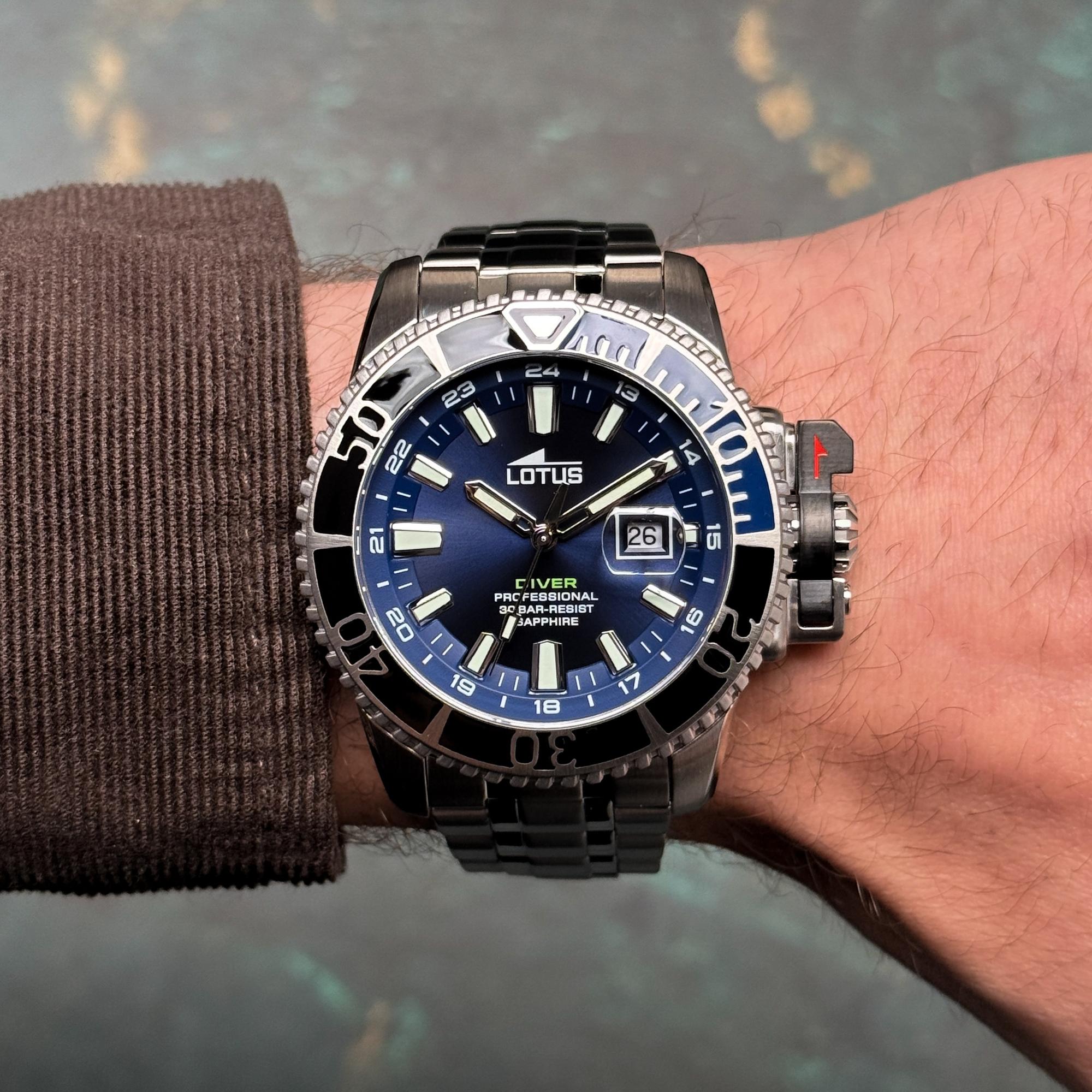 Lotus L18938-3 Diver Diver typudiver zegarek srebrny - miniatura 9