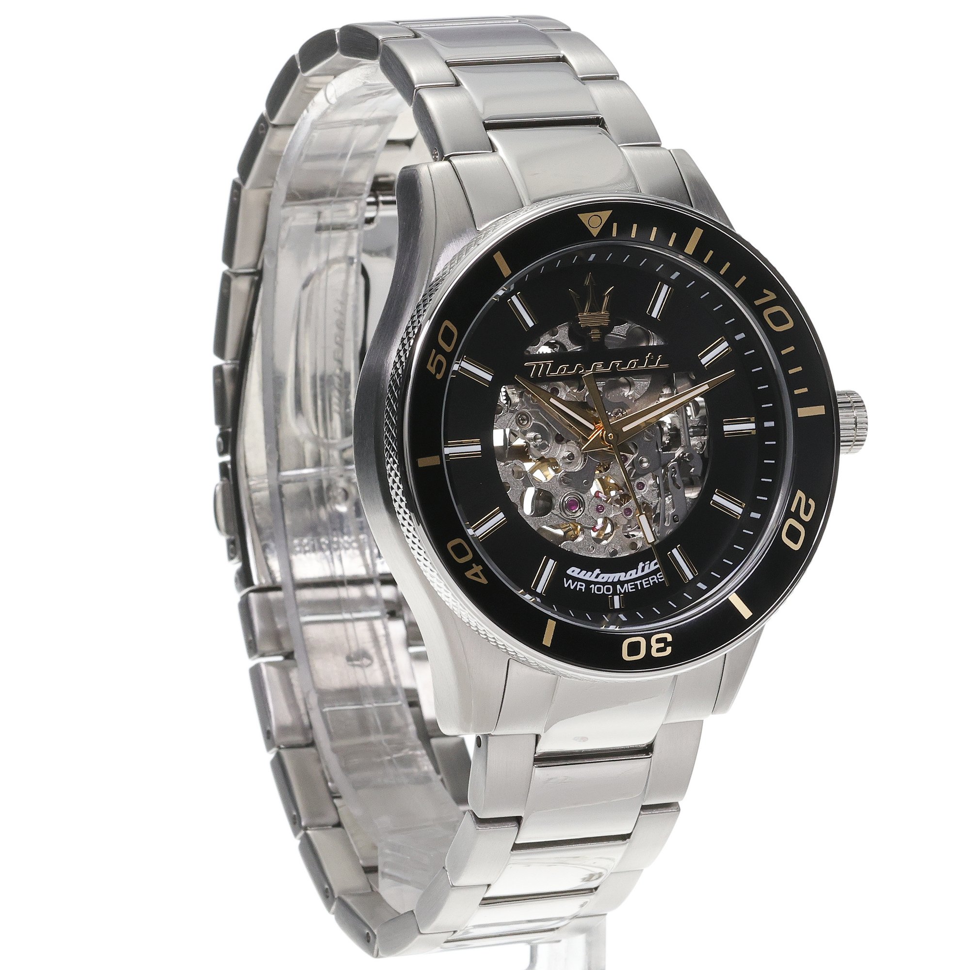 Maserati R8823140014 Sfida Sfida Skeleton Automatic zegarek męski klasyczny mineralne - miniatura 3