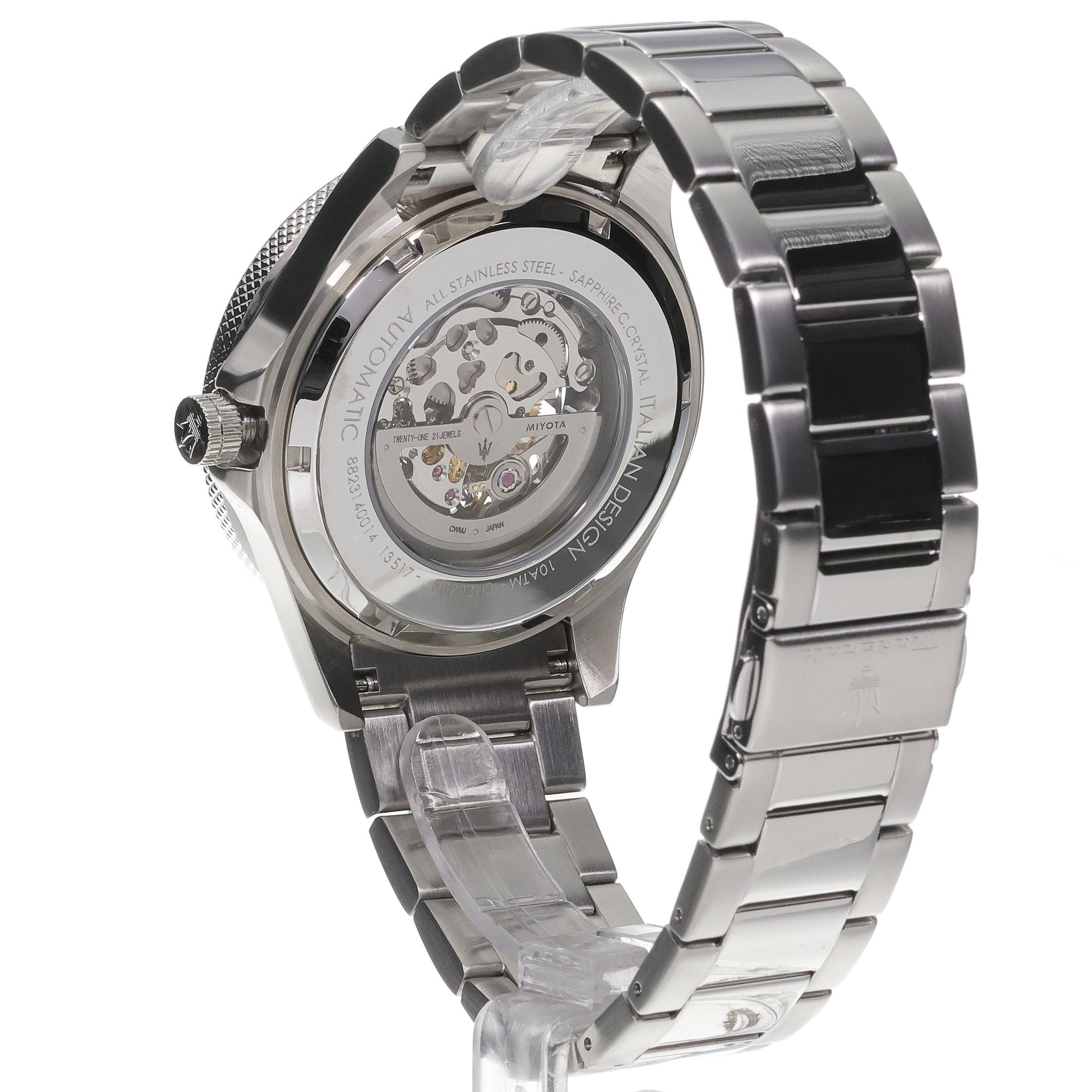 Maserati R8823140014 Sfida Skeleton Automatic Sfida klasyczny zegarek srebrny - miniatura 4