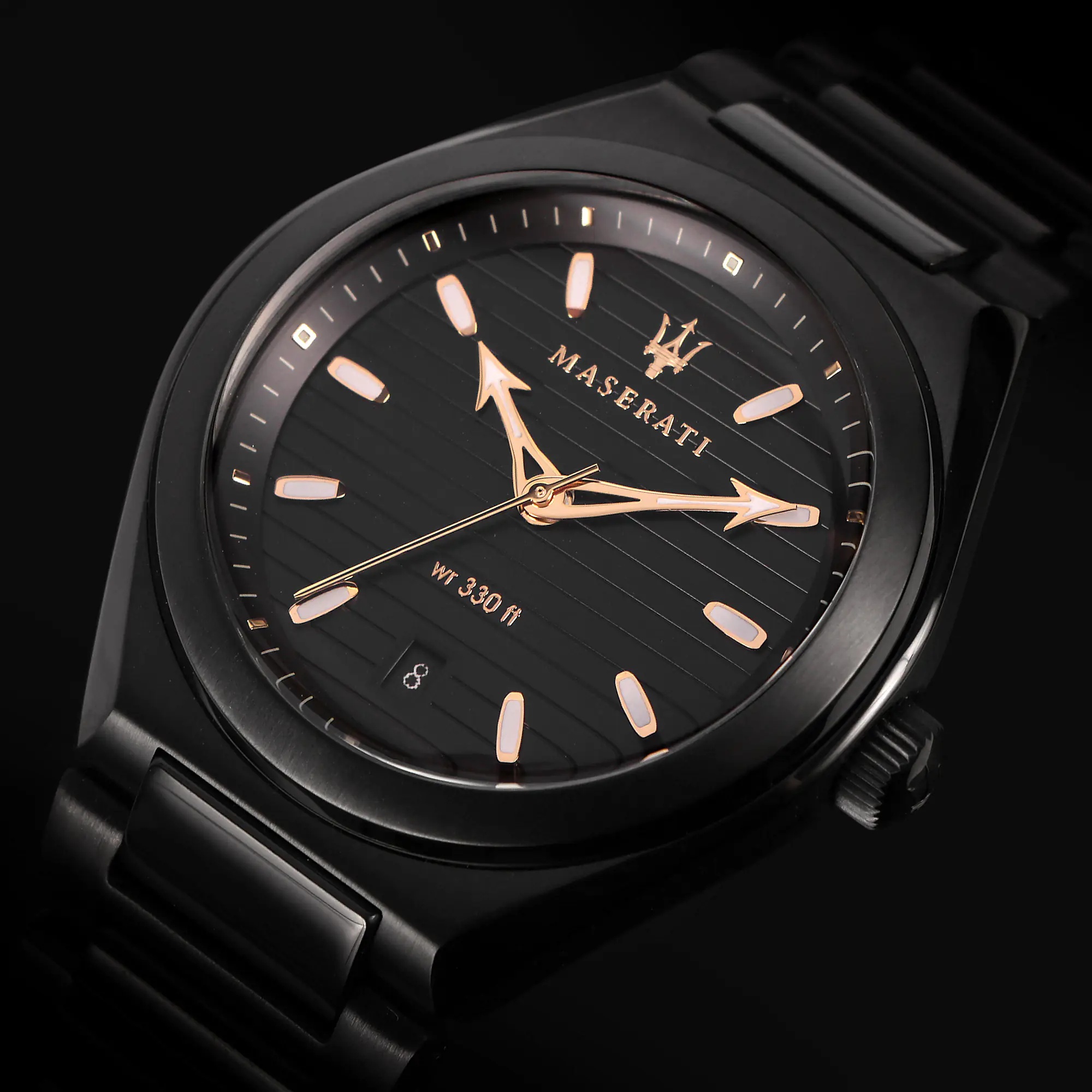 Maserati R8853139004 zegarek czarny klasyczny Triconic bransoleta