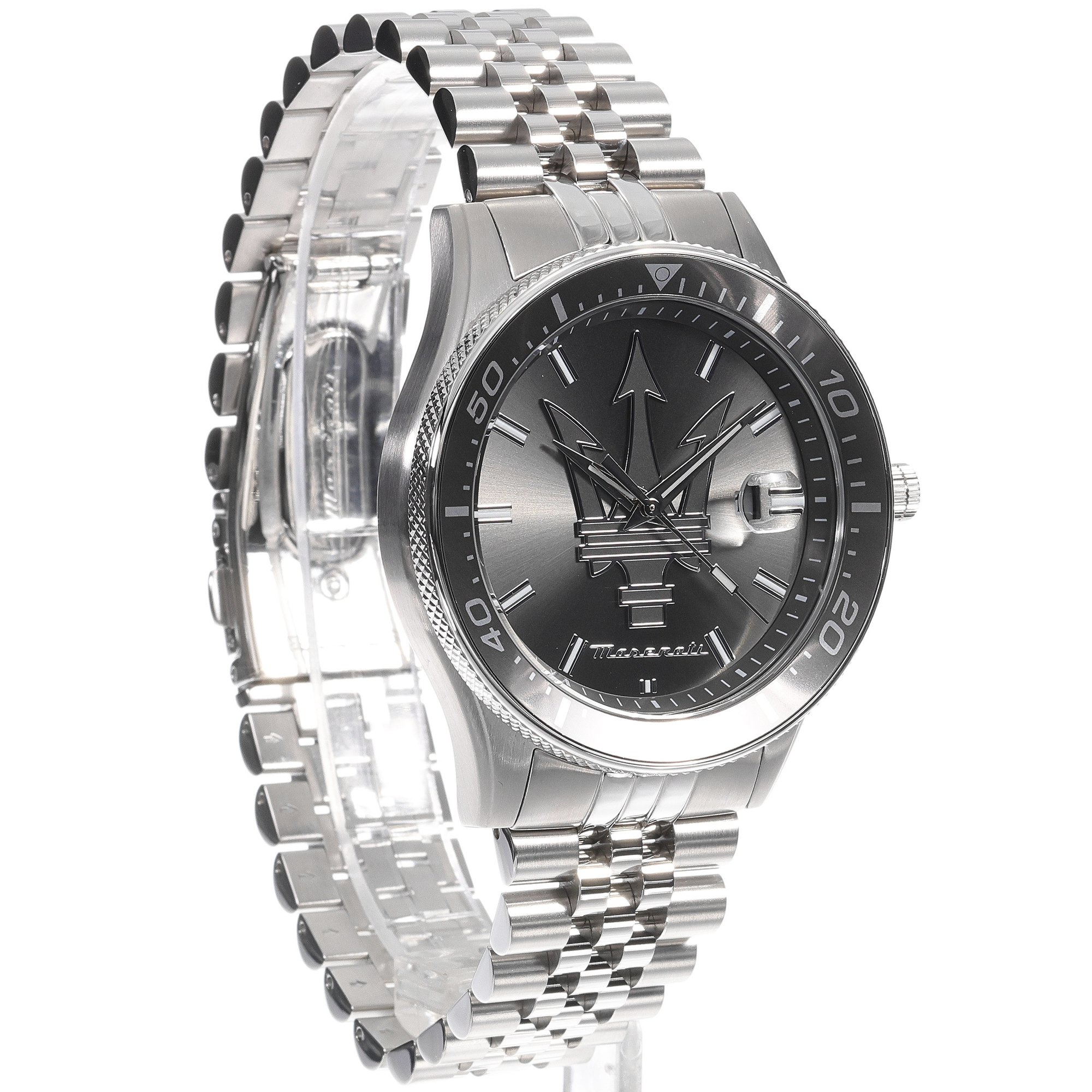 Maserati R8853140010 zegarek srebrny fashion-modowy Sfida bransoleta