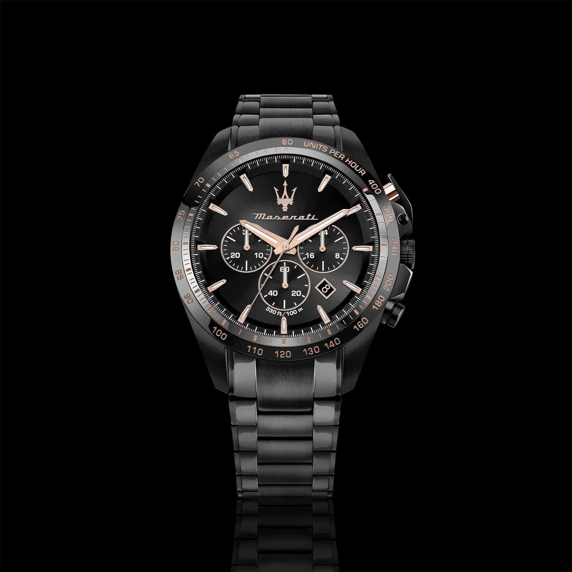 Maserati R8873612048 zegarek czarny klasyczny Traguardo bransoleta