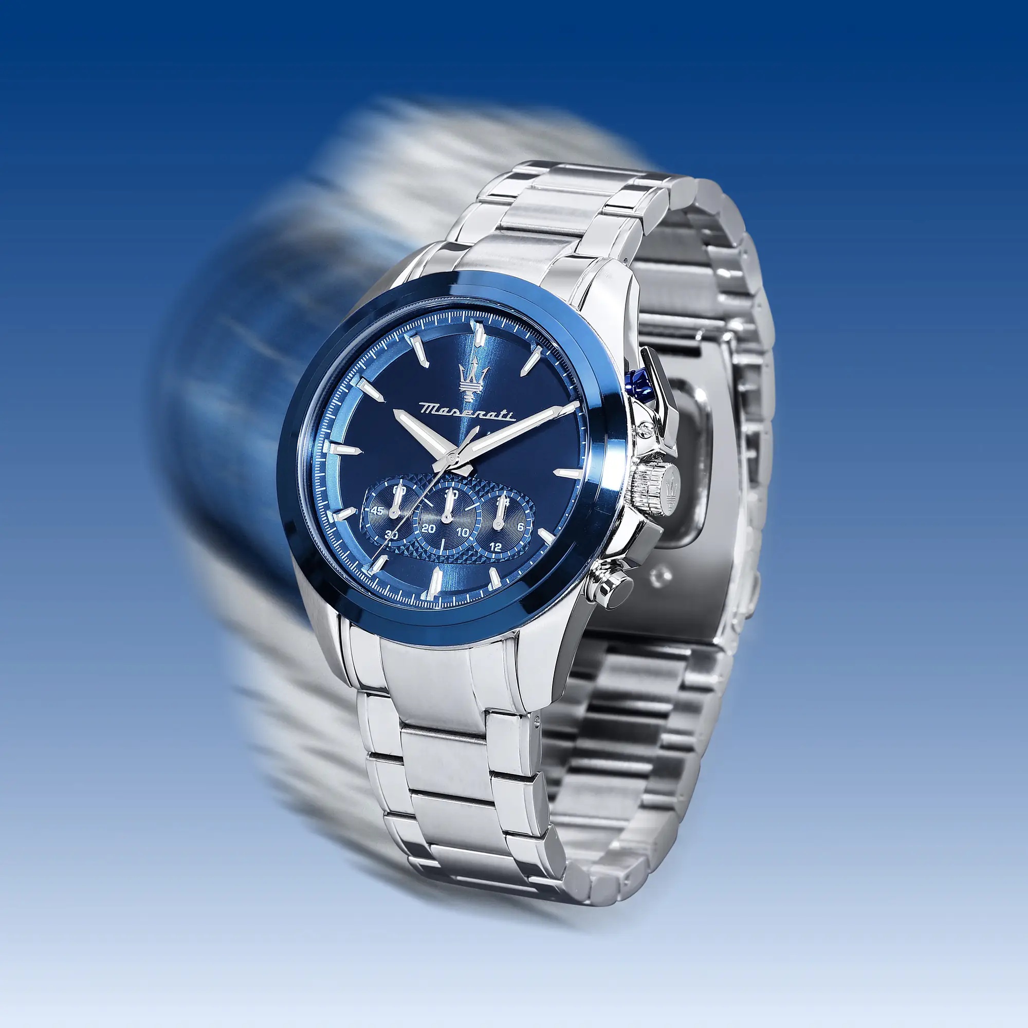 Maserati R8873612067 Traguardo Chronograph Traguardo sportowy zegarek srebrny