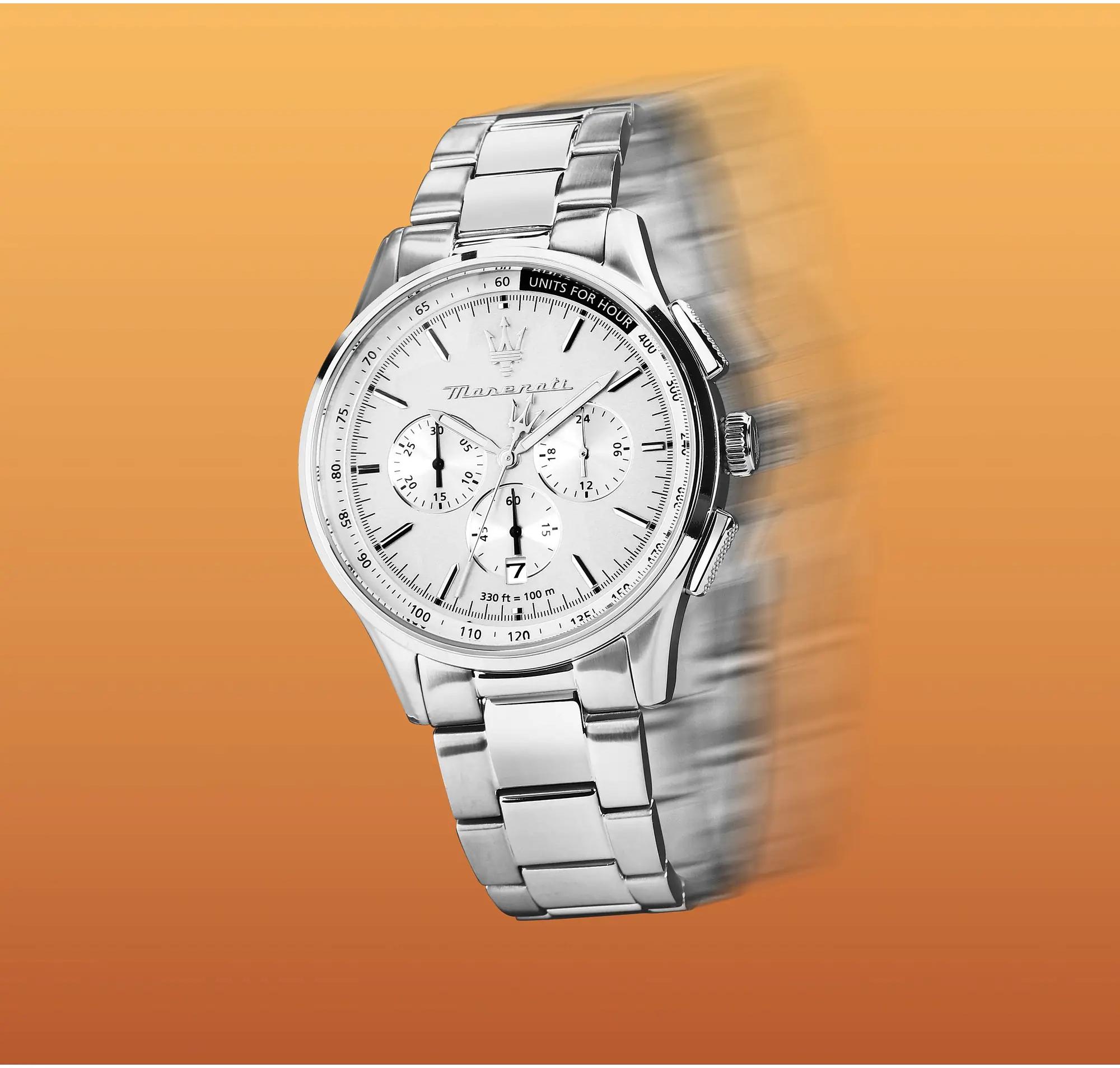 Maserati R8873624013 Sorpasso Chronograph Sorpasso sportowy zegarek srebrny