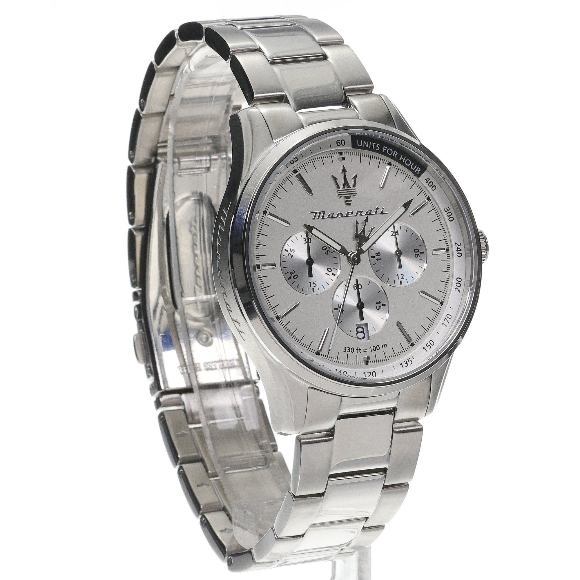 Maserati R8873624013 zegarek srebrny sportowy Sorpasso bransoleta