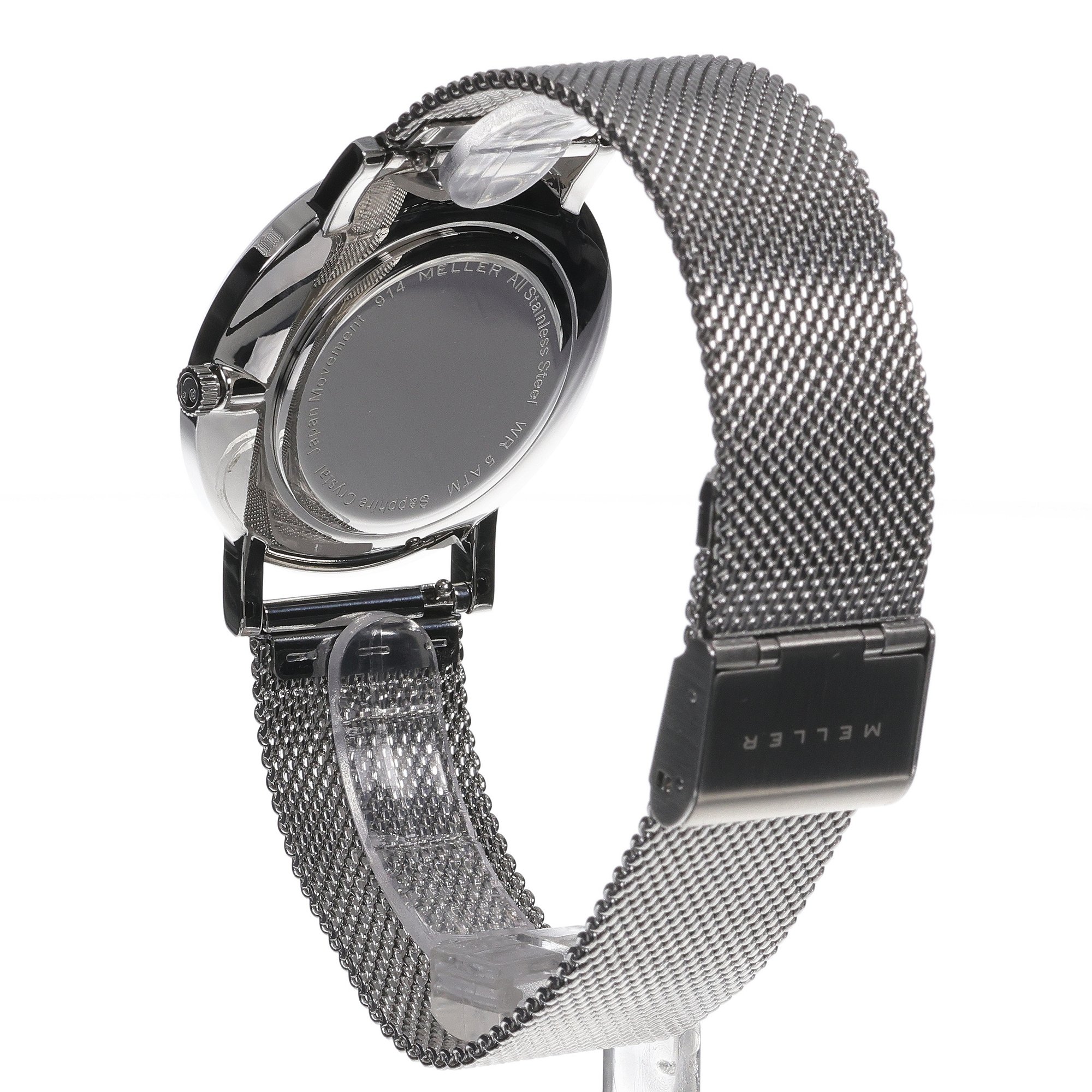 Meller 2S-2SILVER Maori Black Silver Maori klasyczny zegarek srebrny - miniatura 4