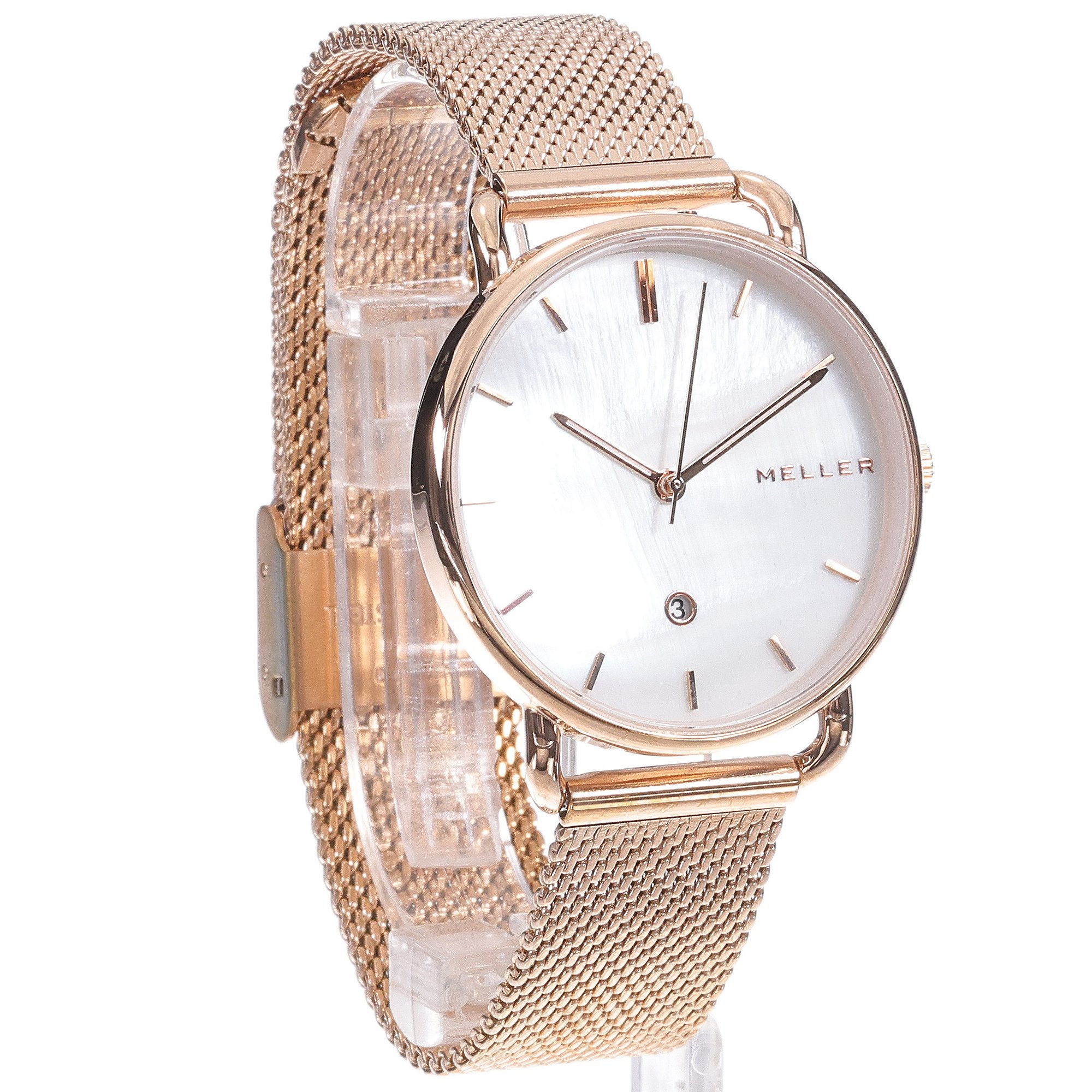 Meller W3R-2ROSE Denka Roos Pearl Denka klasyczny zegarek różowe złoto - miniatura 3