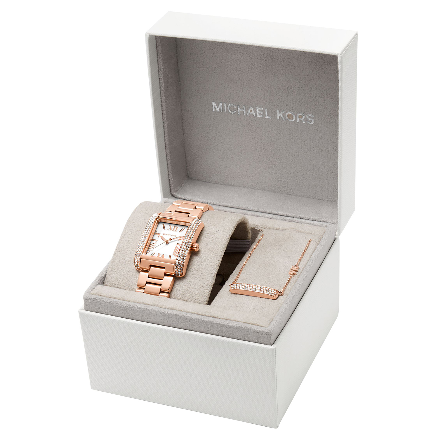 Michael Kors MK1074SET zegarek różowe złoto klasyczny Damskie bransoleta