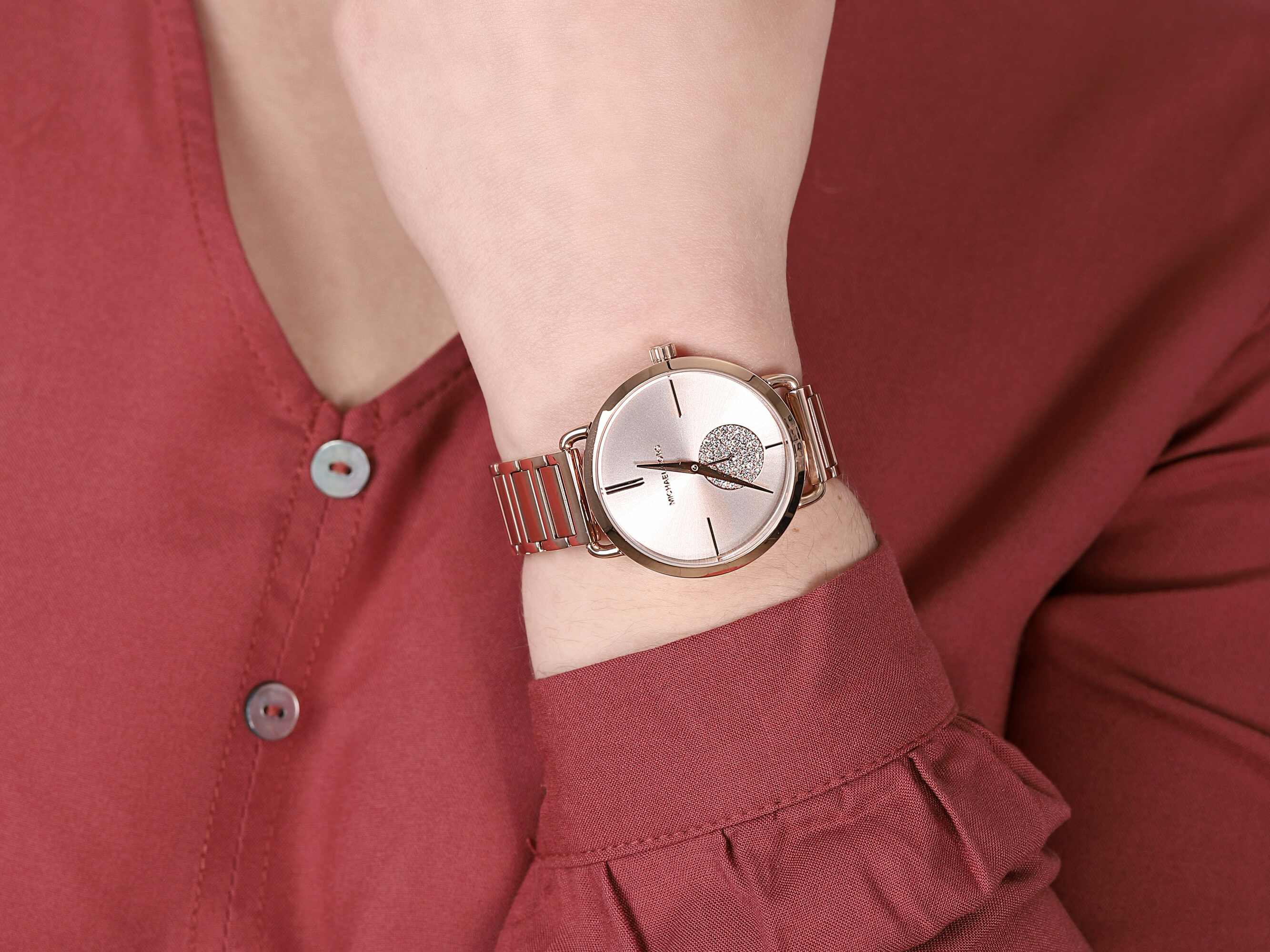Michael Kors MK3640 PORTIA Portia fashion/modowy zegarek różowe złoto - miniatura 2
