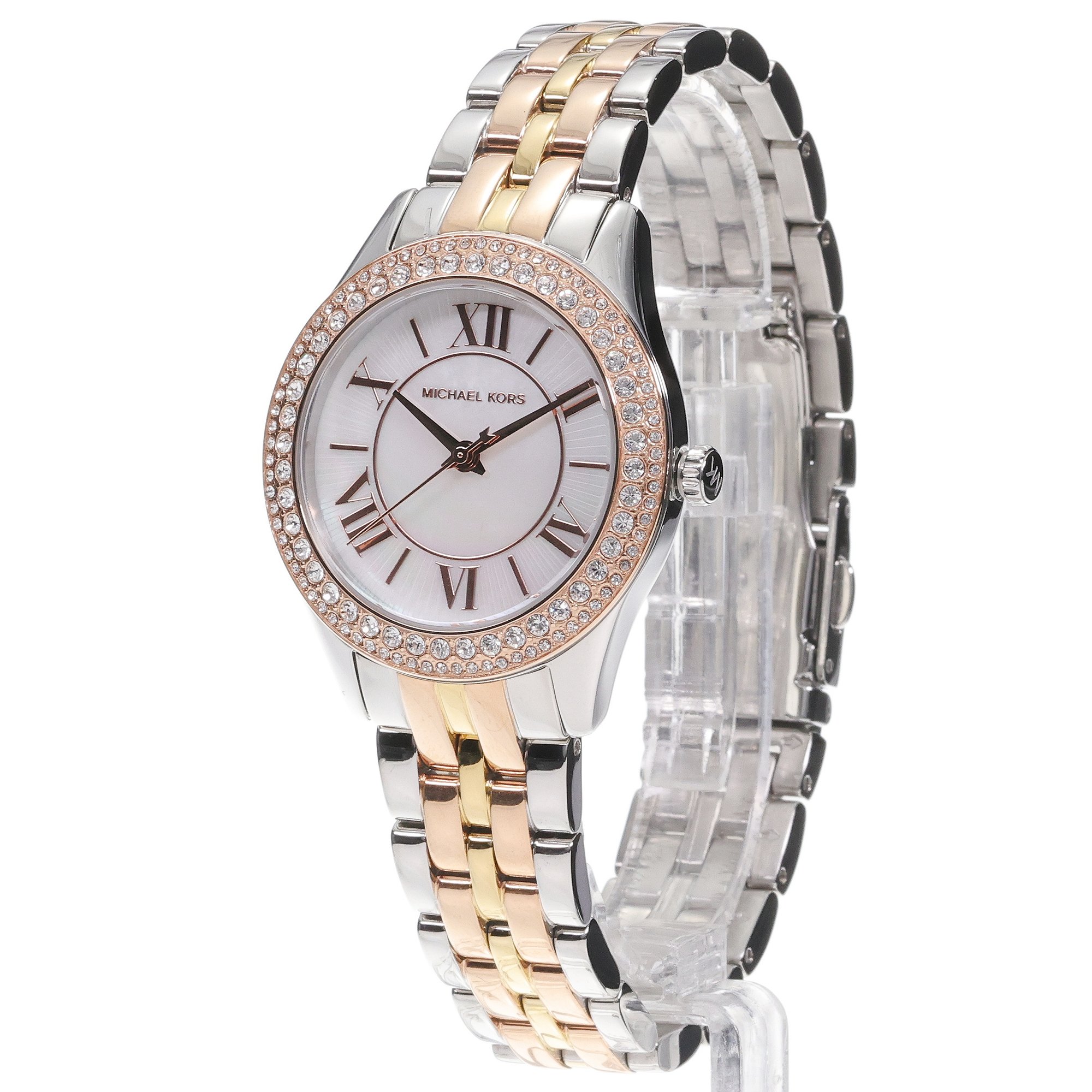 Michael Kors MK4846 HARLOWE Tricolor Stainless Steel 33mm zegarek klasyczny Damskie