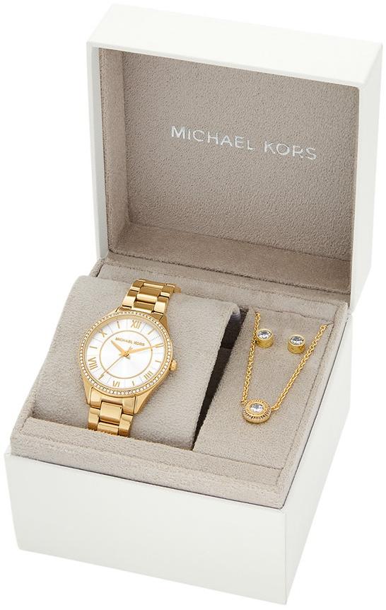 Michael Kors MK4849SET Damskie LAURYN Gold Stainless Steel GIFT SET 33mm zegarek damski klasyczny mineralne - miniatura 7