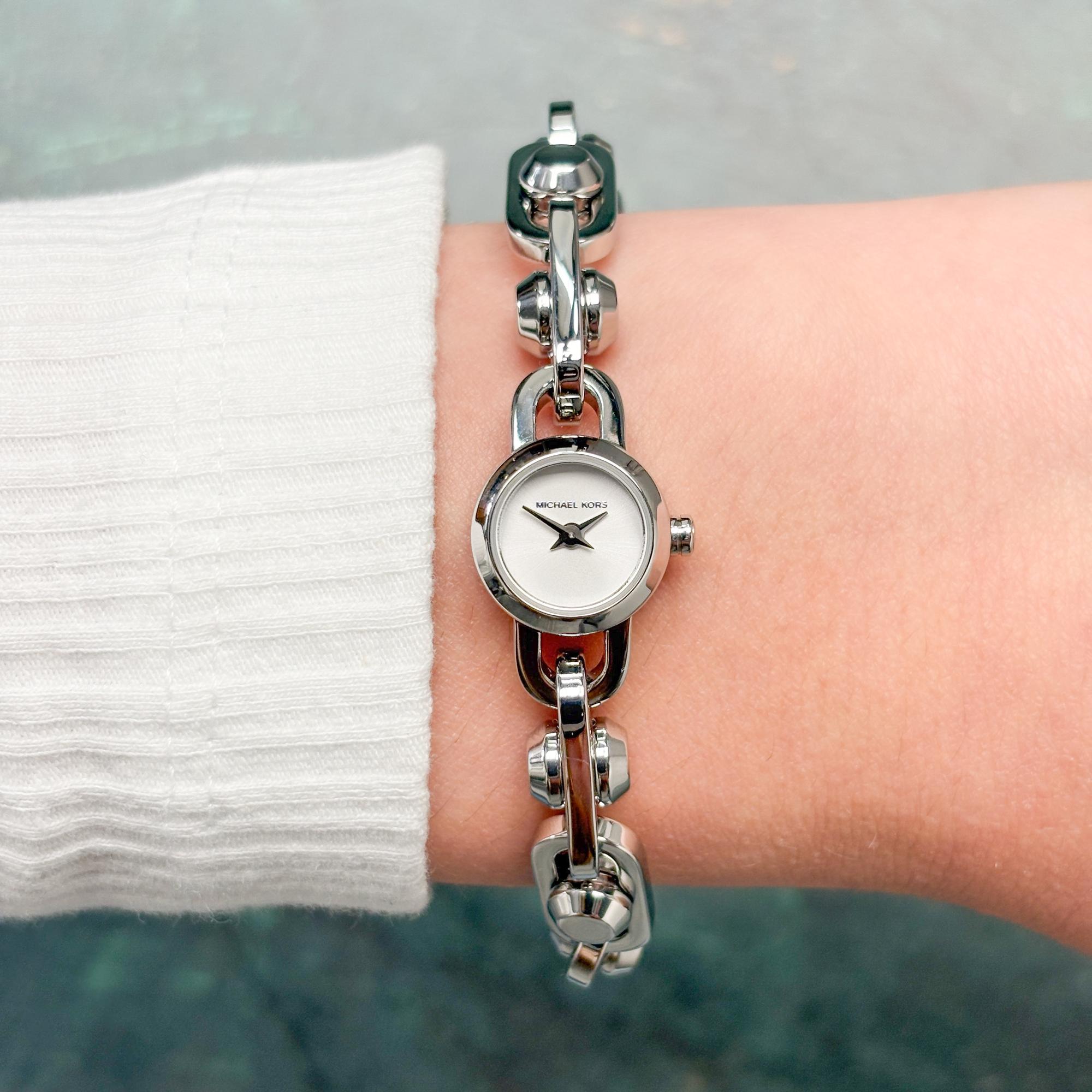 Michael Kors MK4872 Silver Stainless Steel 14mm Damskie fashion-modowy zegarek srebrny