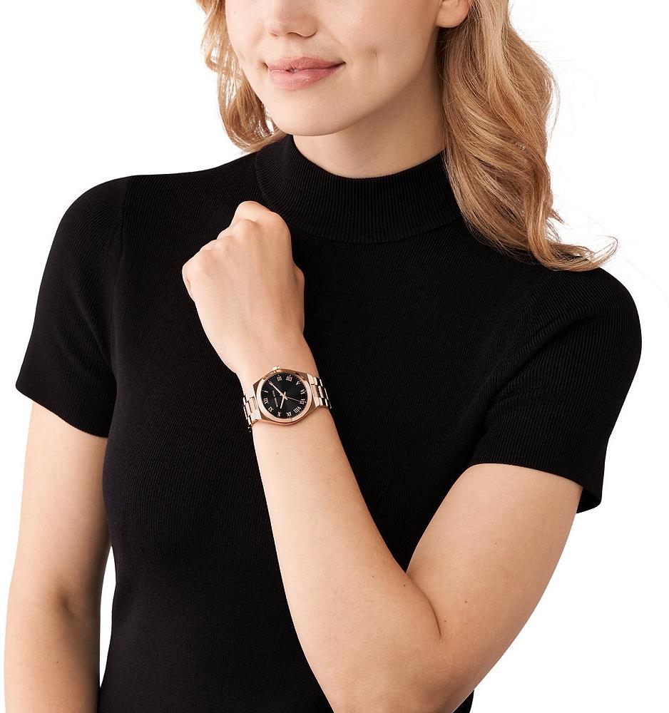 Michael Kors MK7392 zegarek różowe złoto klasyczny Damskie bransoleta - miniatura 5