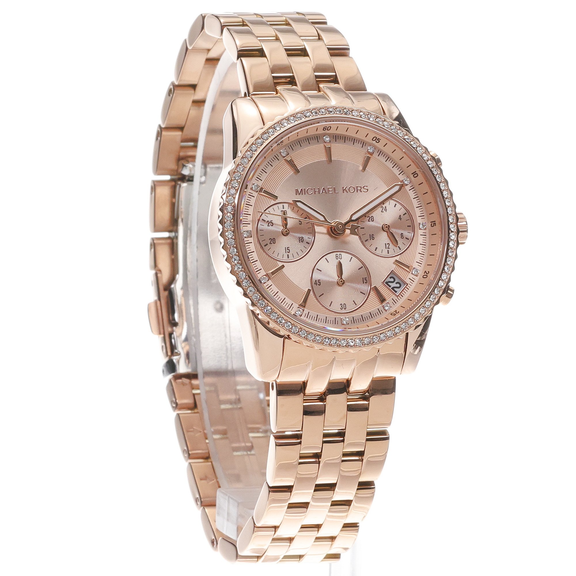 Michael Kors MK7531 Mini Ritz Mini BRYANT Rose Gold Stainless Steel 35mm zegarek damski fashion-modowy mineralne - miniatura 3