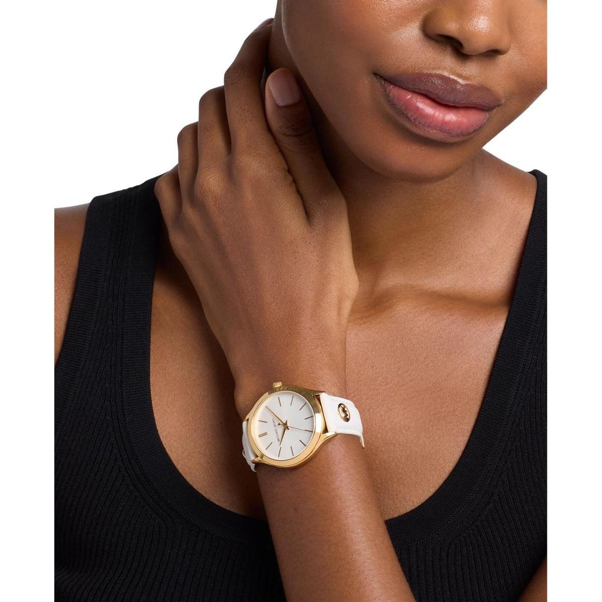 Michael Kors MK7544 Slim Runway White Watch Damskie klasyczny zegarek złoty - miniatura 7