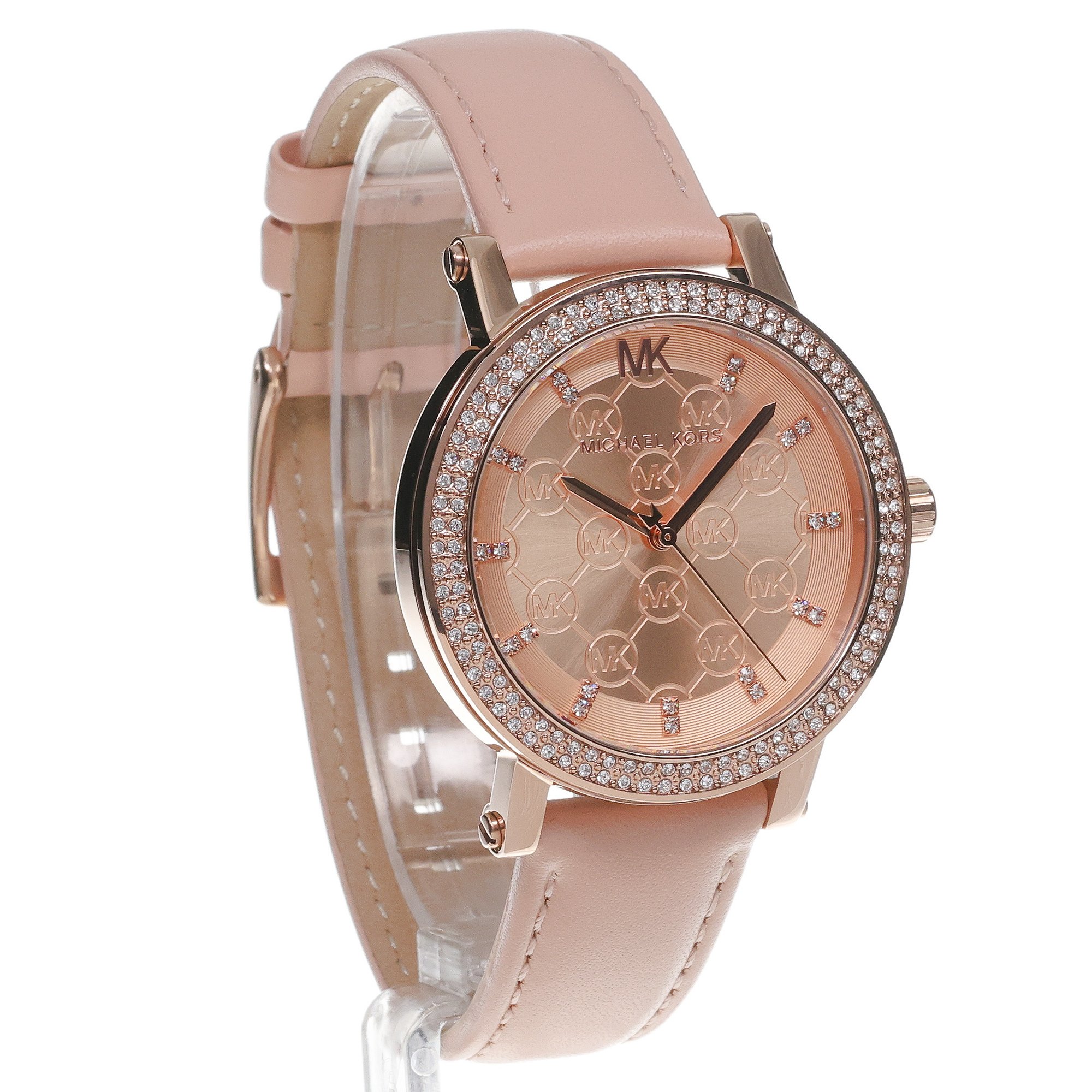 Michael Kors MK7552 zegarek różowe złoto fashion-modowy Damskie pasek