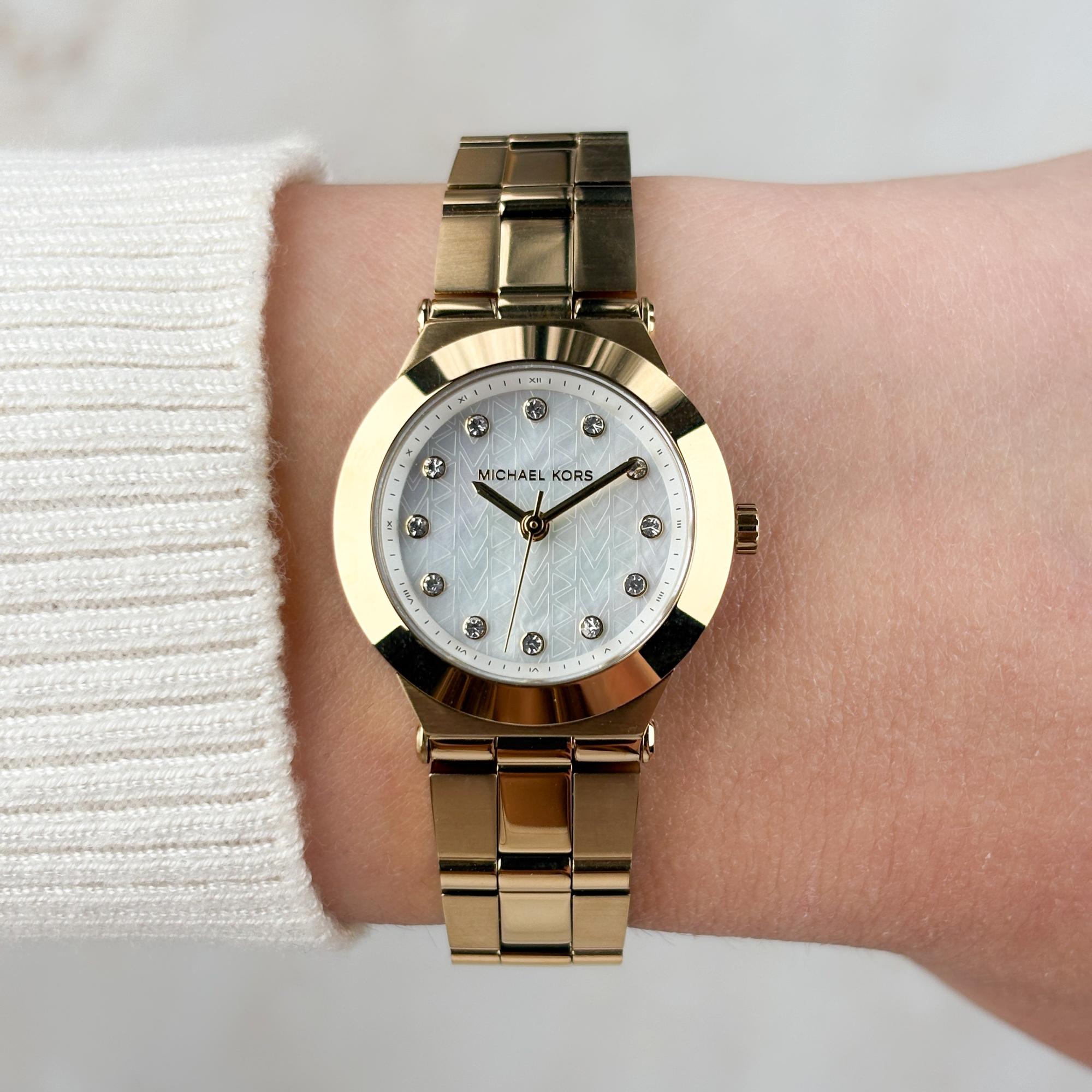 Michael Kors MK7567 zegarek złoty fashion-modowy Damskie bransoleta
