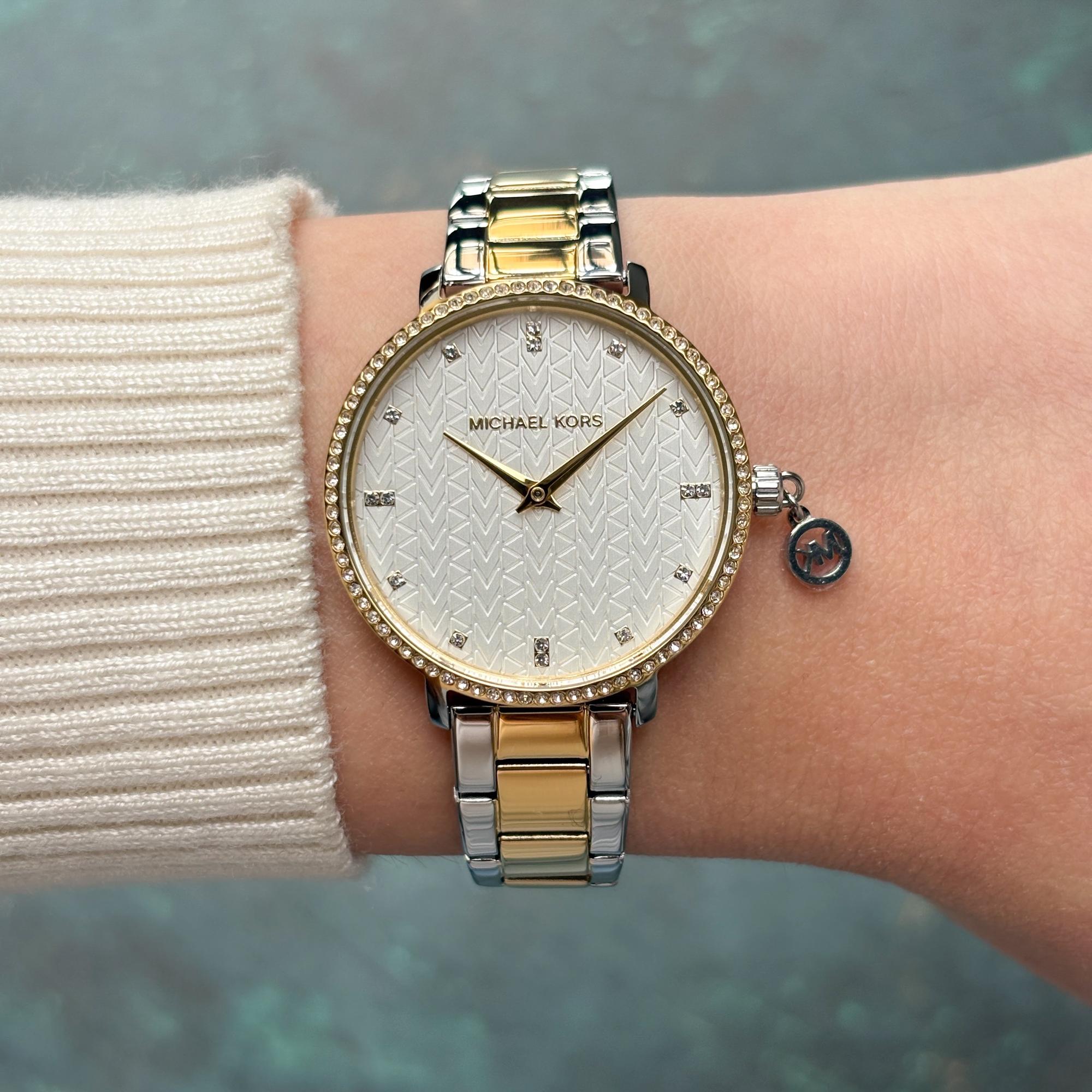 Michael Kors MK7574 zegarek srebrny fashion-modowy Damskie bransoleta - miniatura 7