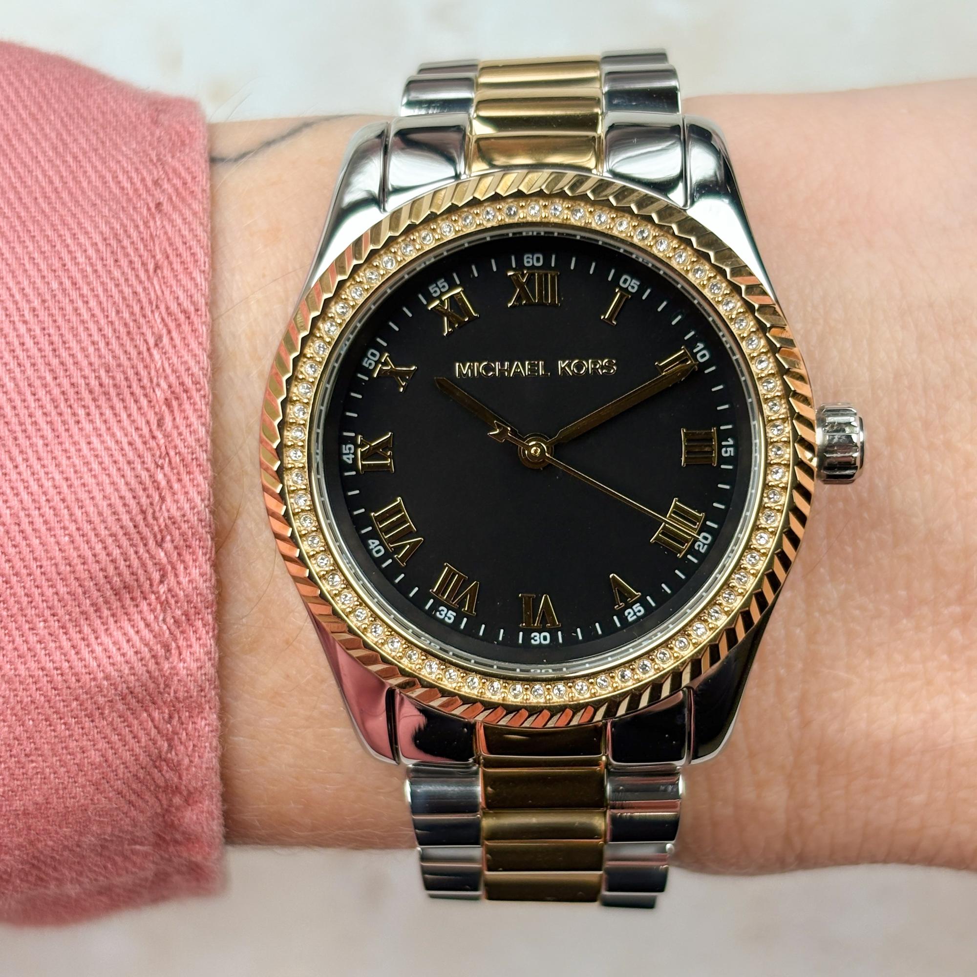 Michael Kors MK7625 zegarek srebrny klasyczny Damskie bransoleta - miniatura 5