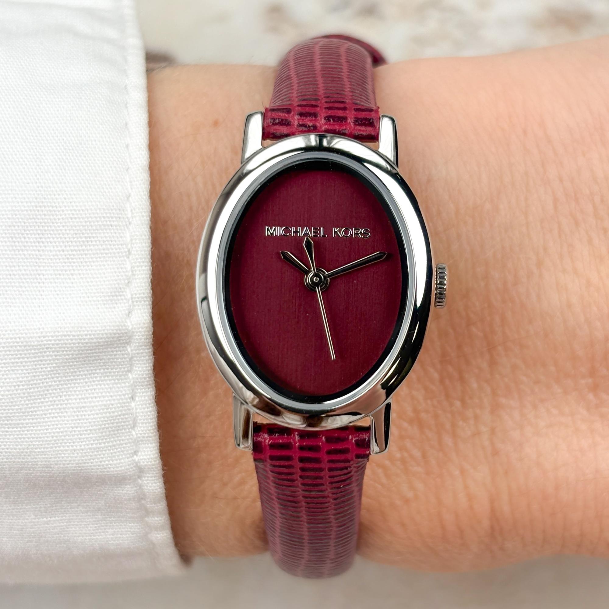 Michael Kors MK7634 zegarek srebrny klasyczny Damskie pasek - miniatura 5