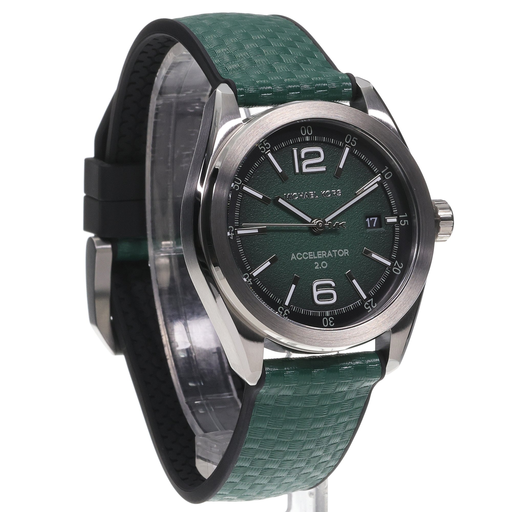 Michael Kors MK9173 ACCELERATOR 20 Green Strap 42mm zegarek klasyczny Męskie - miniatura 3
