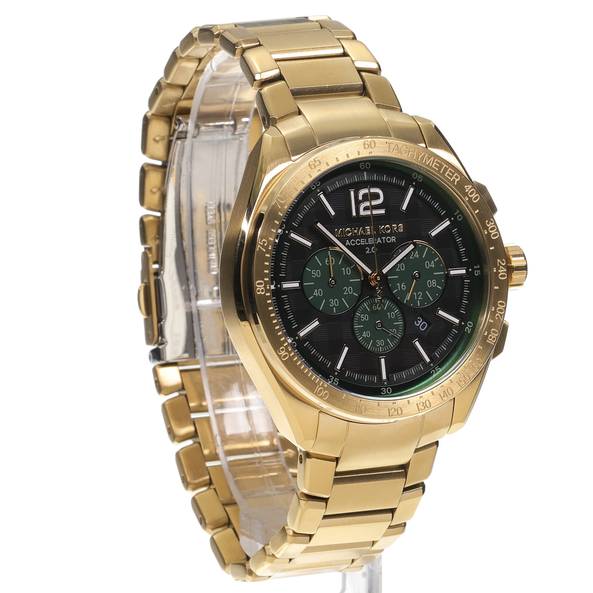 Michael Kors MK9177 ACCELERATOR 20 Gold Stainless Steel 44mm zegarek sportowy Męskie