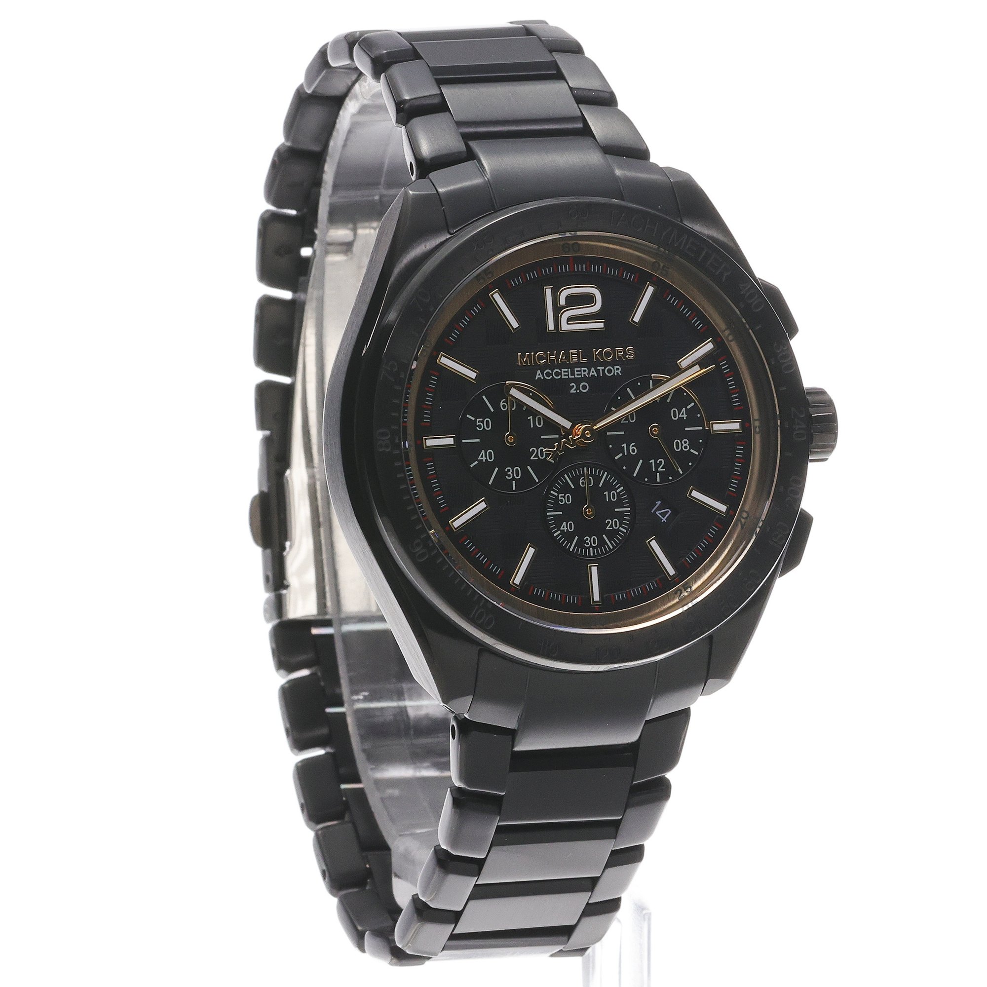 Michael Kors MK9179 ACCELERATOR 20 Black Stainless Steel 44mm zegarek sportowy Męskie