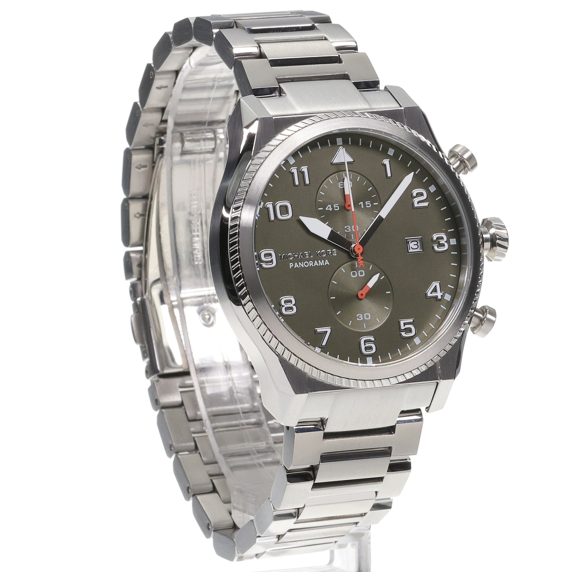 Michael Kors MK9196 zegarek srebrny klasyczny Męskie bransoleta - miniatura 3