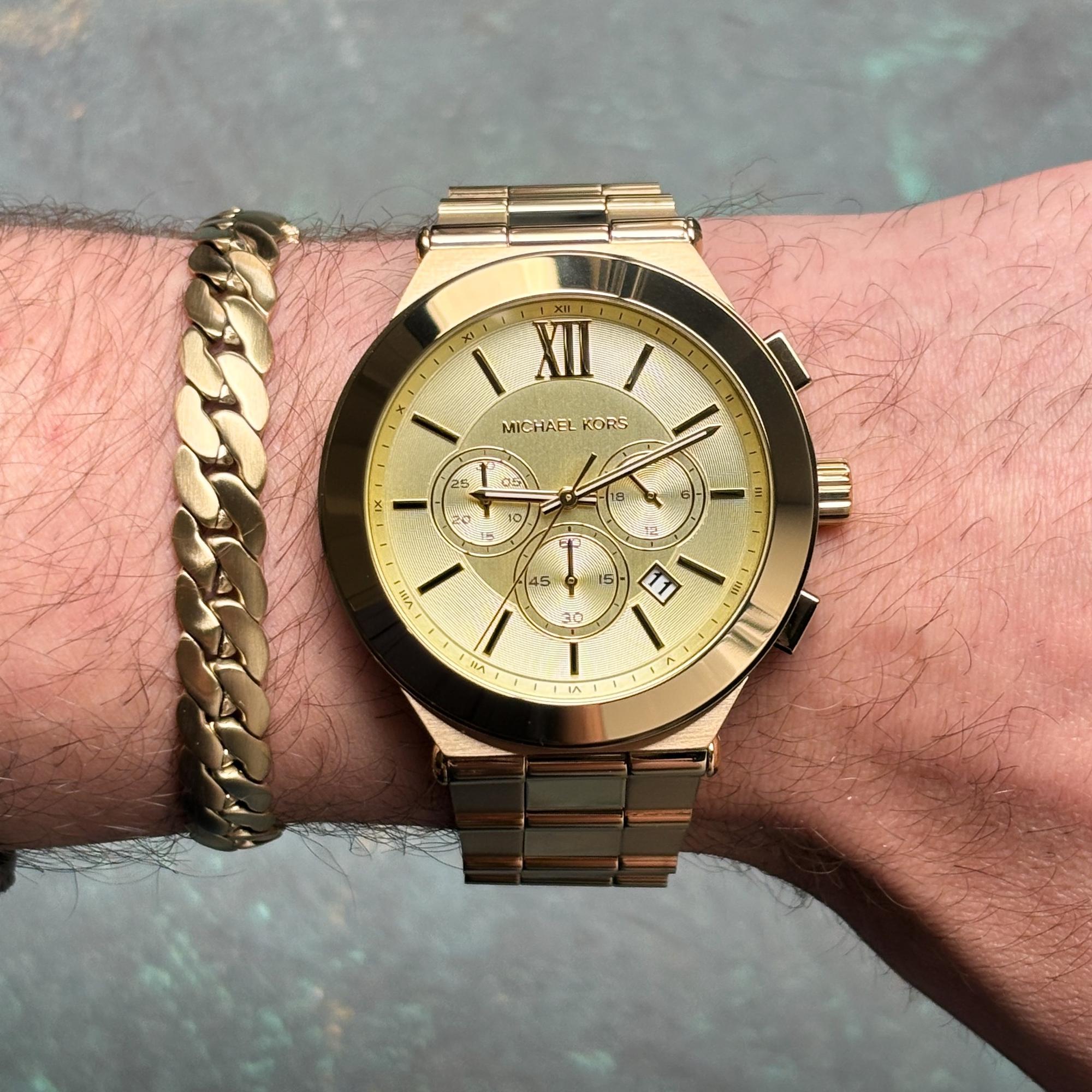 Michael Kors MK9270SET zegarek złoty fashion-modowy Męskie bransoleta - miniatura 5