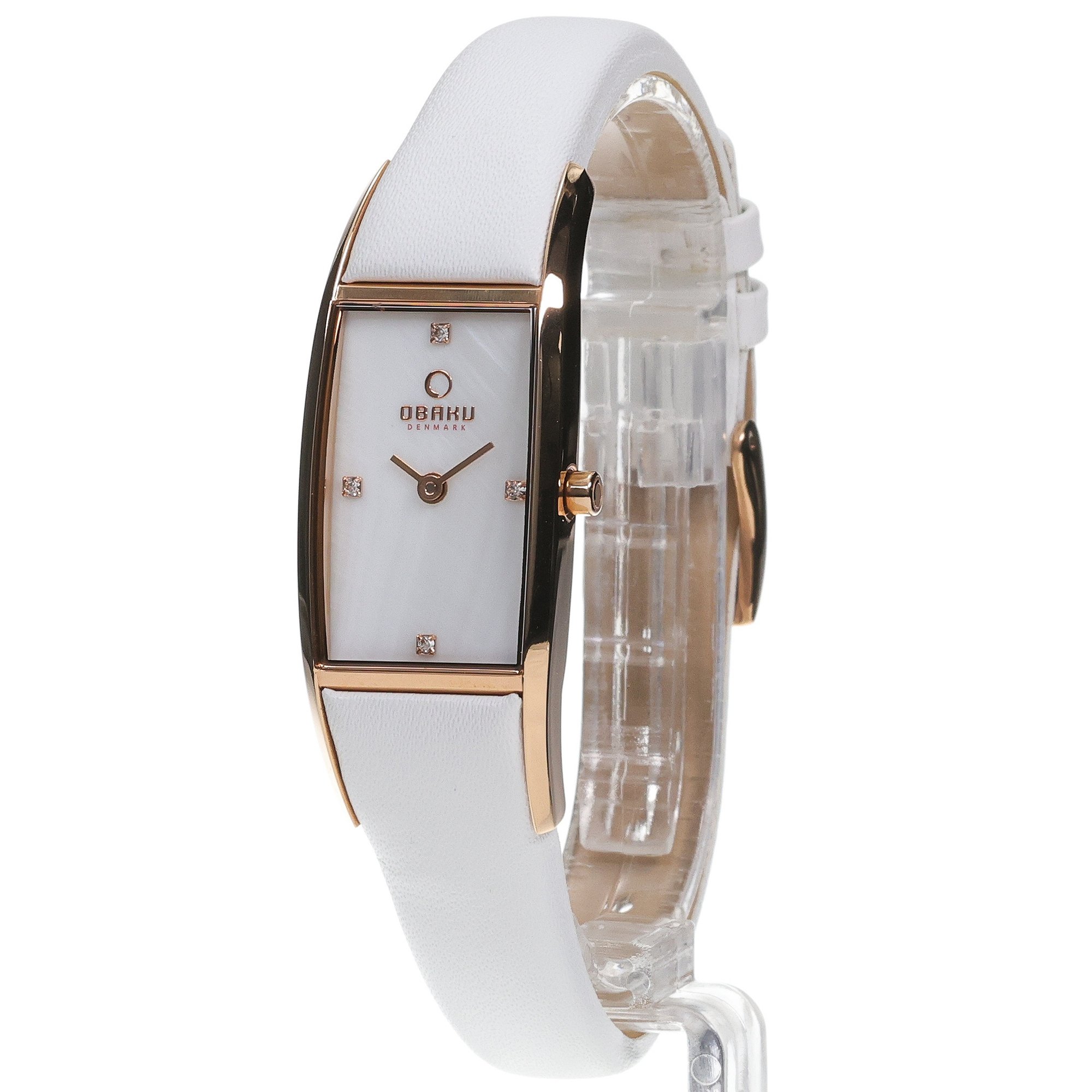 Obaku Denmark V150LVWRW zegarek różowe złoto fashion-modowy Slim pasek - miniatura 2