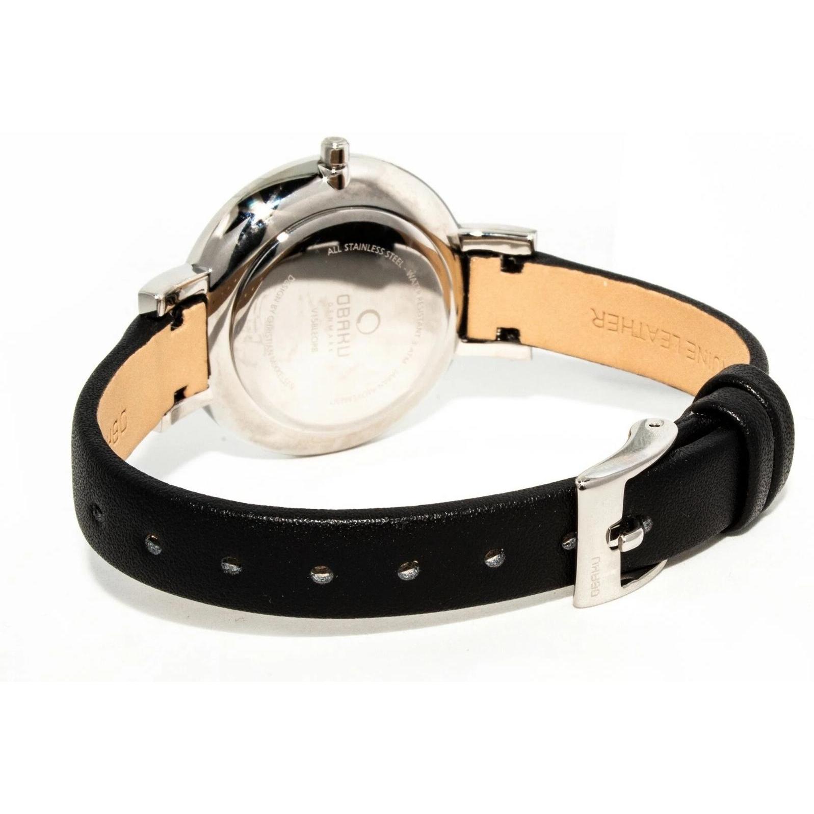 Obaku Denmark V158LECIRB zegarek srebrny fashion-modowy Slim pasek