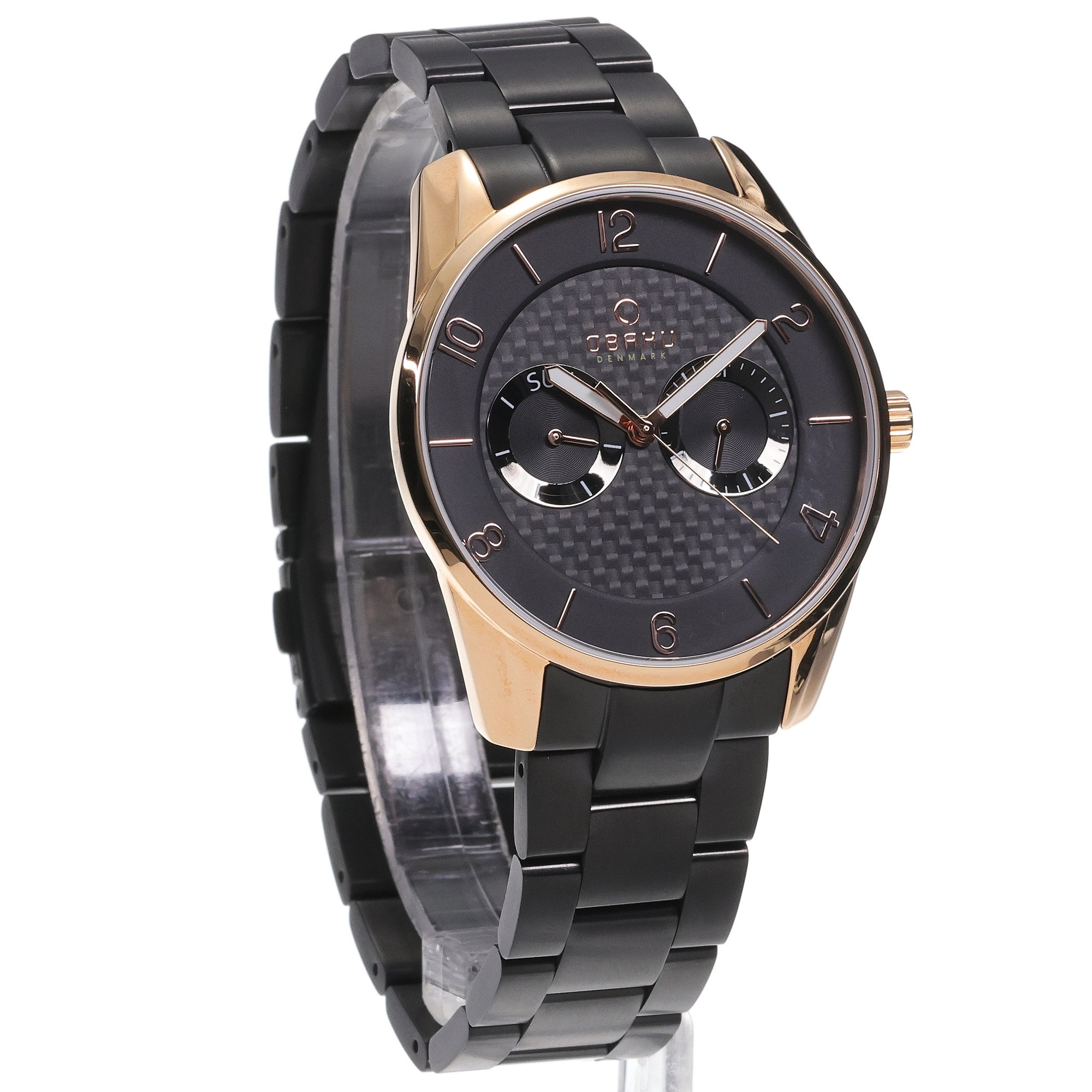 Obaku Denmark V171GMVBSB zegarek różowe złoto klasyczny Slim bransoleta - miniatura 3