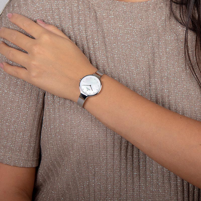 Obaku Denmark V173LXCIMC Slim SKY - STEEL zegarek damski fashion/modowy mineralne