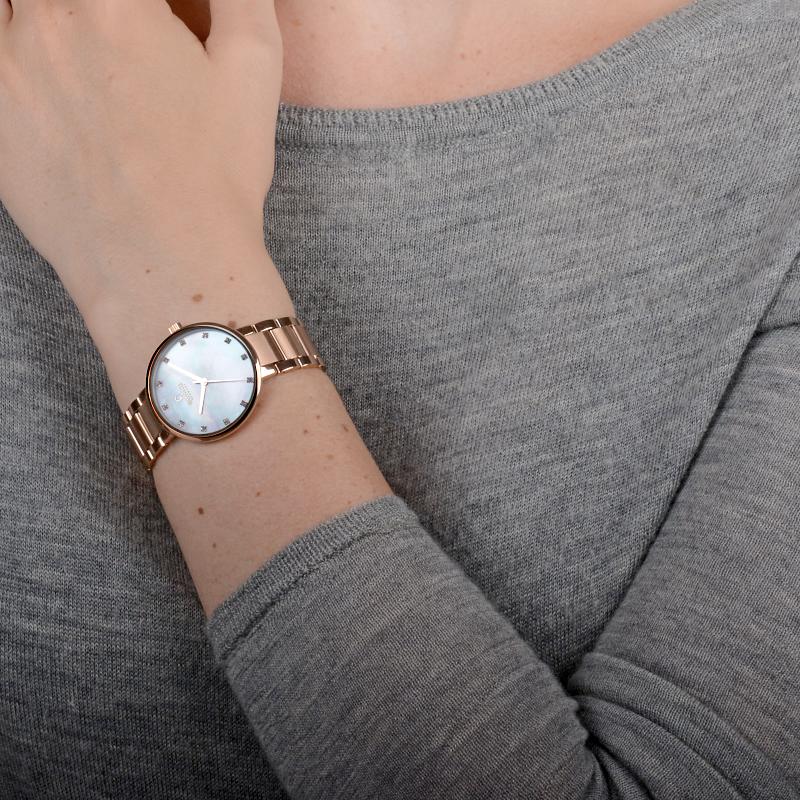 Obaku Denmark V189LXVWSV GLAD - FUCHSIA zegarek klasyczny Slim