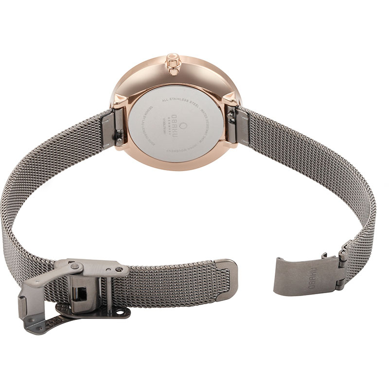 Obaku Denmark V195LXVJMJ zegarek różowe złoto klasyczny Slim bransoleta - miniatura 8