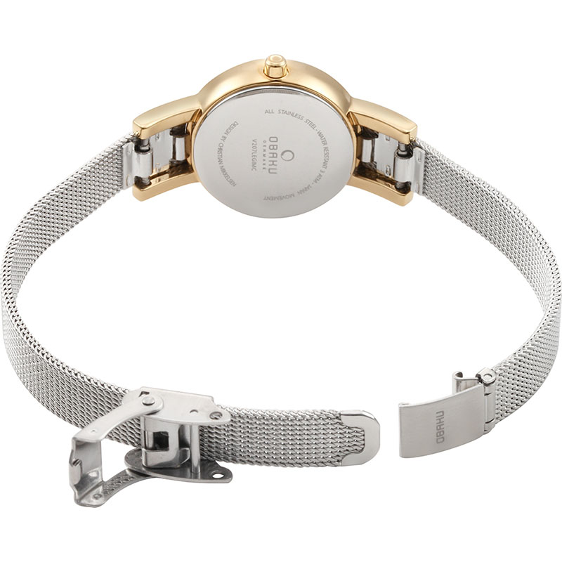 Obaku Denmark V207LEGIMC zegarek złoty klasyczny Slim bransoleta - miniatura 5