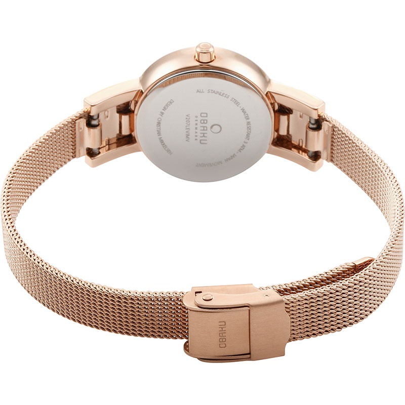 Obaku Denmark V207LEVIMV LYKKE - ROSE zegarek klasyczny Slim - miniatura 4