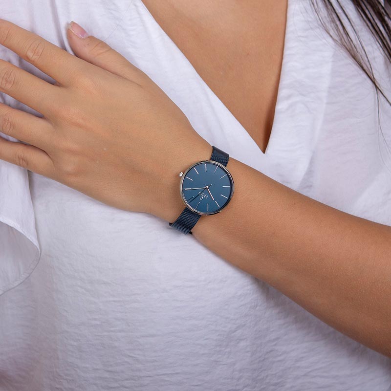 Obaku Denmark V211LXCLML zegarek srebrny klasyczny Slim bransoleta - miniatura 3