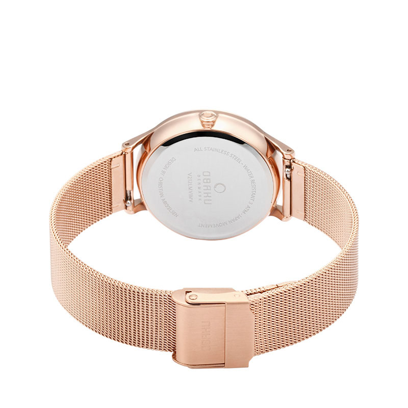 Obaku Denmark V212LMVIMV LIND - ROSE zegarek klasyczny Slim - miniatura 4