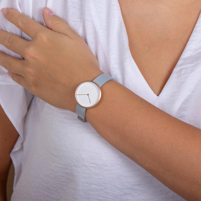 Obaku Denmark V219LXVHRL Slim HASSEL NATUR - DOVE zegarek damski klasyczny mineralne - miniatura 6