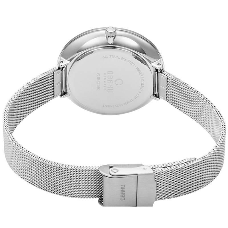 Obaku Denmark V225LXCIMC BLOMME - STEEL - Christian Mikkelsen Slim klasyczny zegarek srebrny - miniatura 4