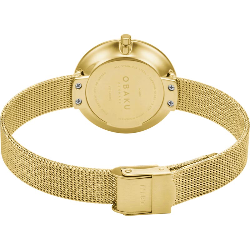Obaku Denmark V233LXGIMG zegarek złoty klasyczny Slim bransoleta - miniatura 6
