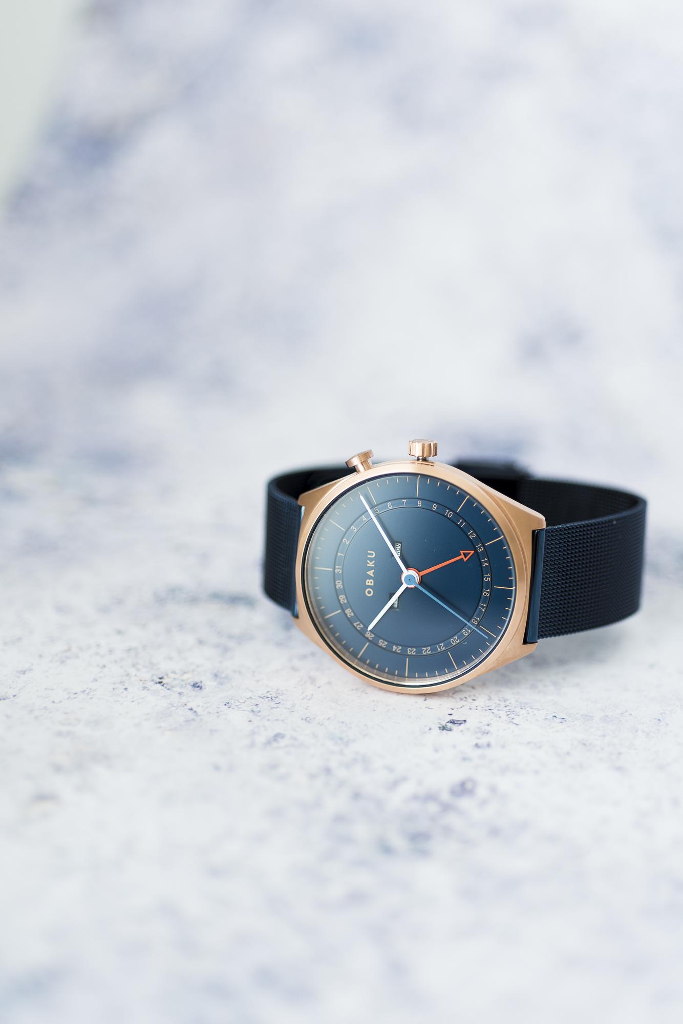 Obaku Denmark V242GMVLML Męskie DATO - OCEAN - Christian Mikkelsen zegarek męski klasyczny mineralne