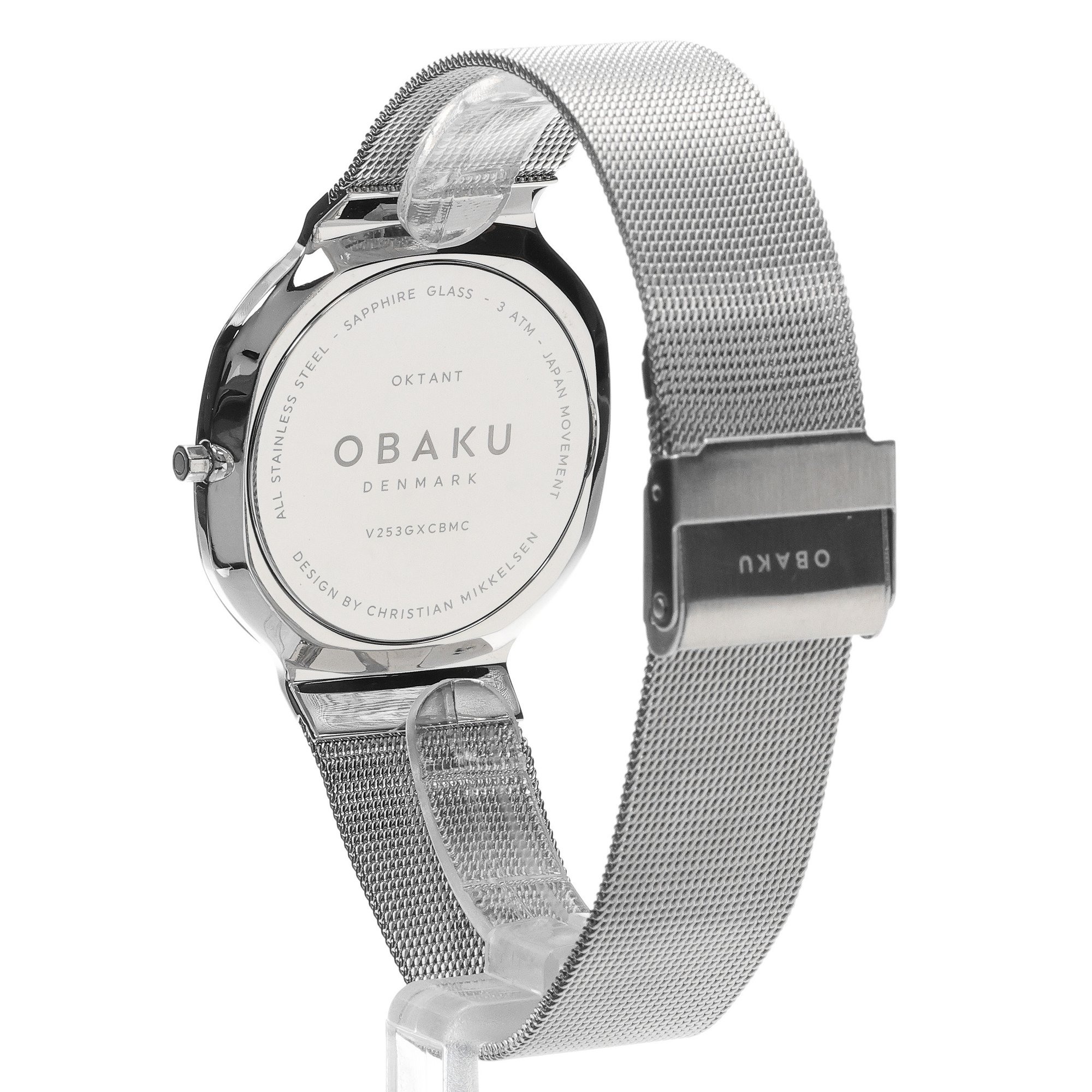 Obaku Denmark V253GXCBMC Męskie Oktant - Onyx - Christian Mikkelsen zegarek męski fashion-modowy szafirowe - miniatura 4