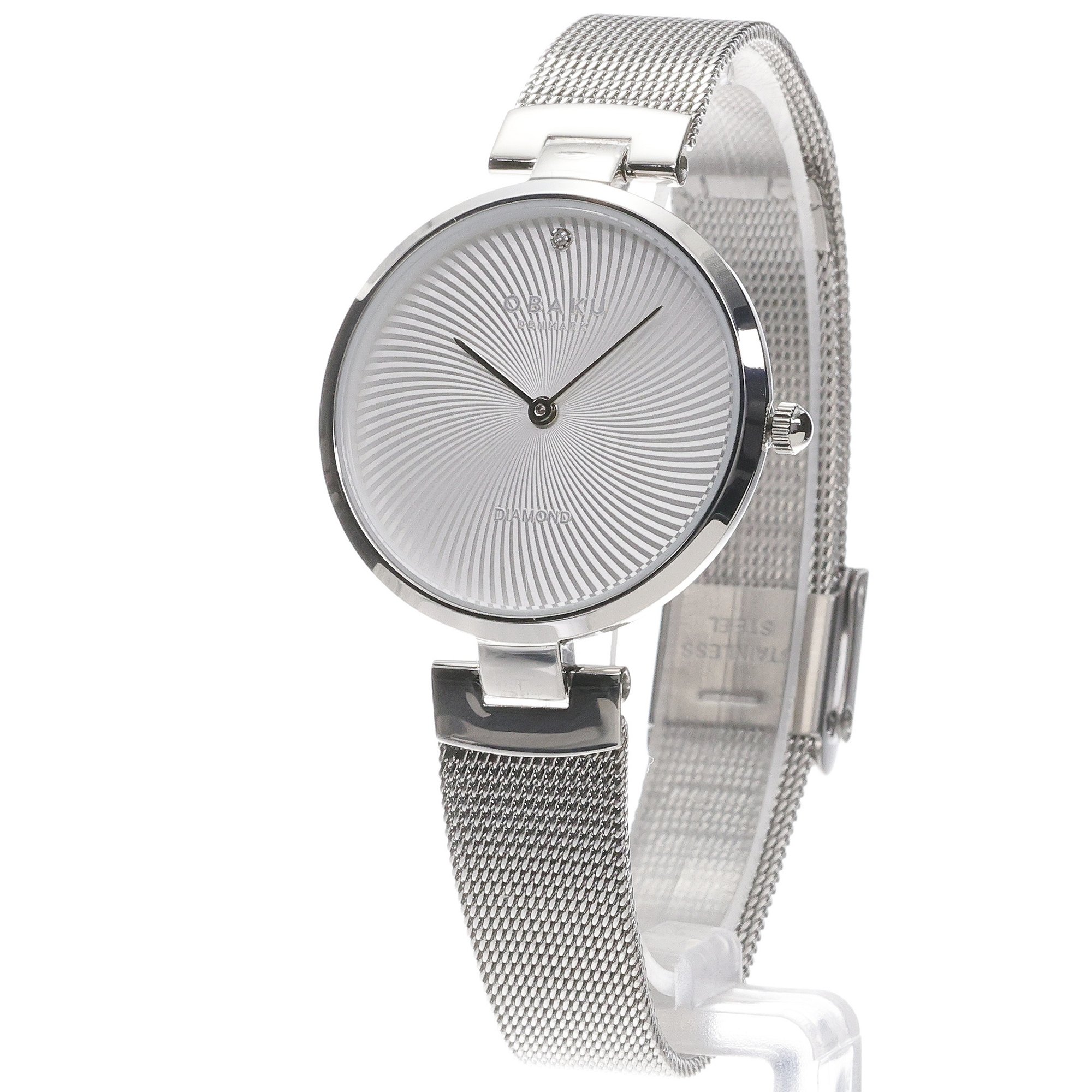 Obaku Denmark V256LXCIMC Diamant - Steel - Aros Design House Damskie klasyczny zegarek srebrny - miniatura 2