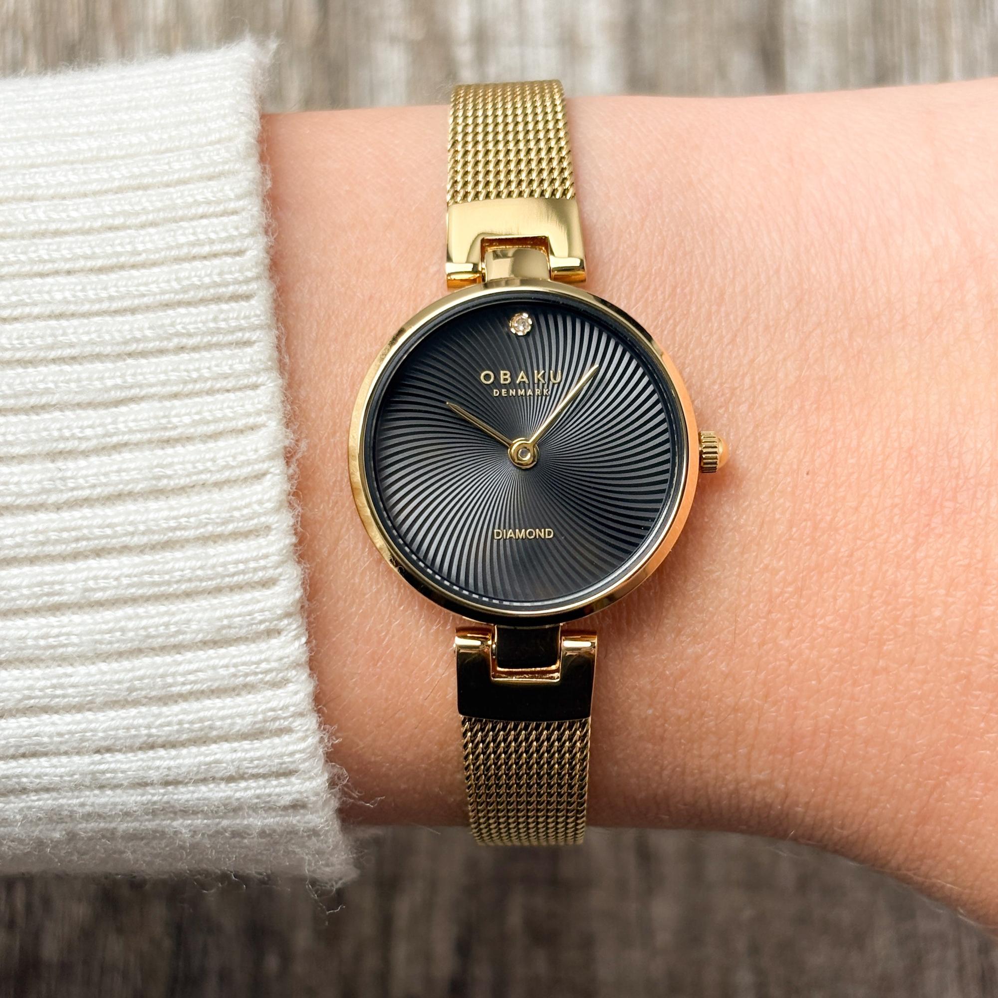Obaku Denmark V256SXGBMG zegarek złoty klasyczny Damskie bransoleta - miniatura 5