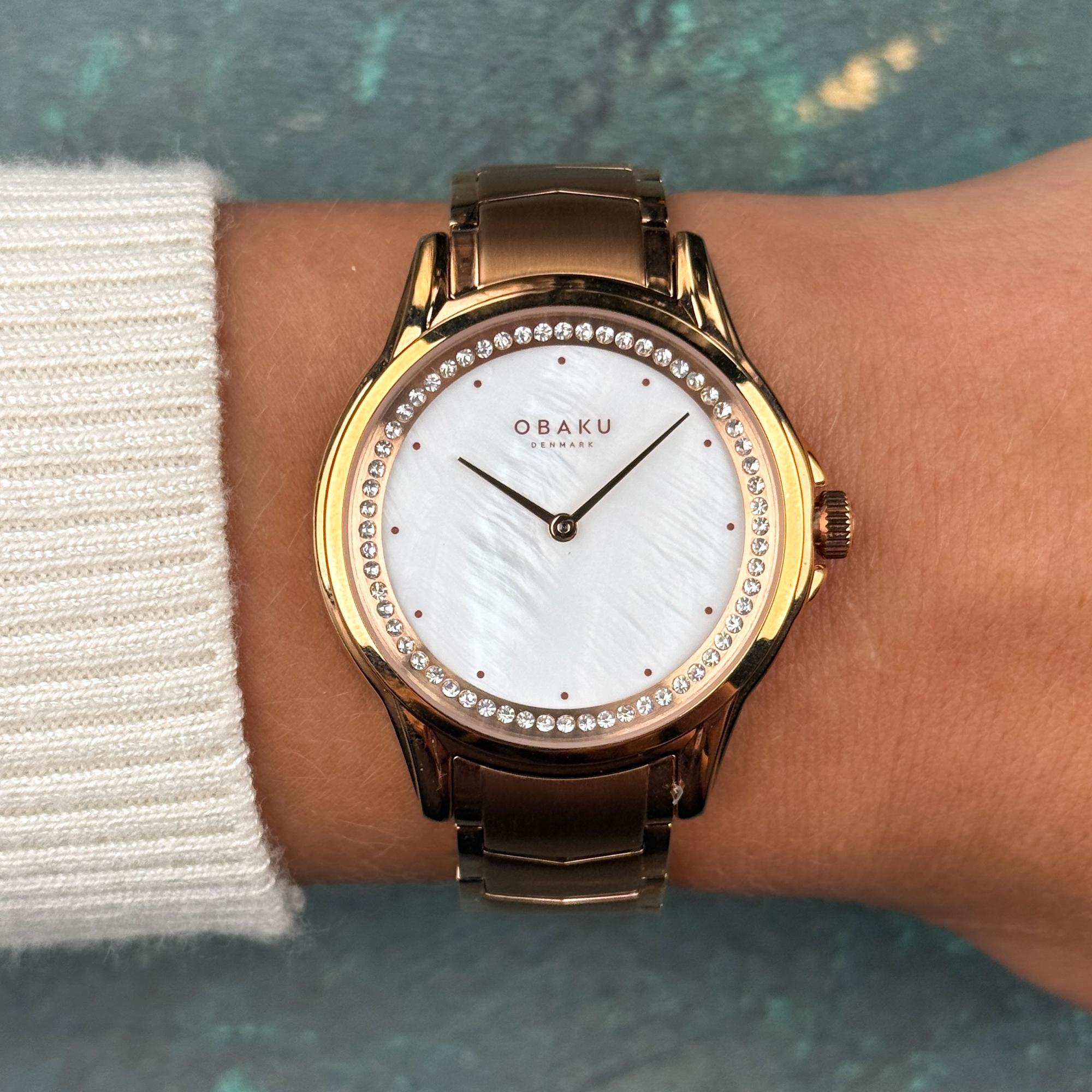 Obaku Denmark V261LEVWSV Damskie Jasmin - Fuchsia zegarek damski klasyczny mineralne
