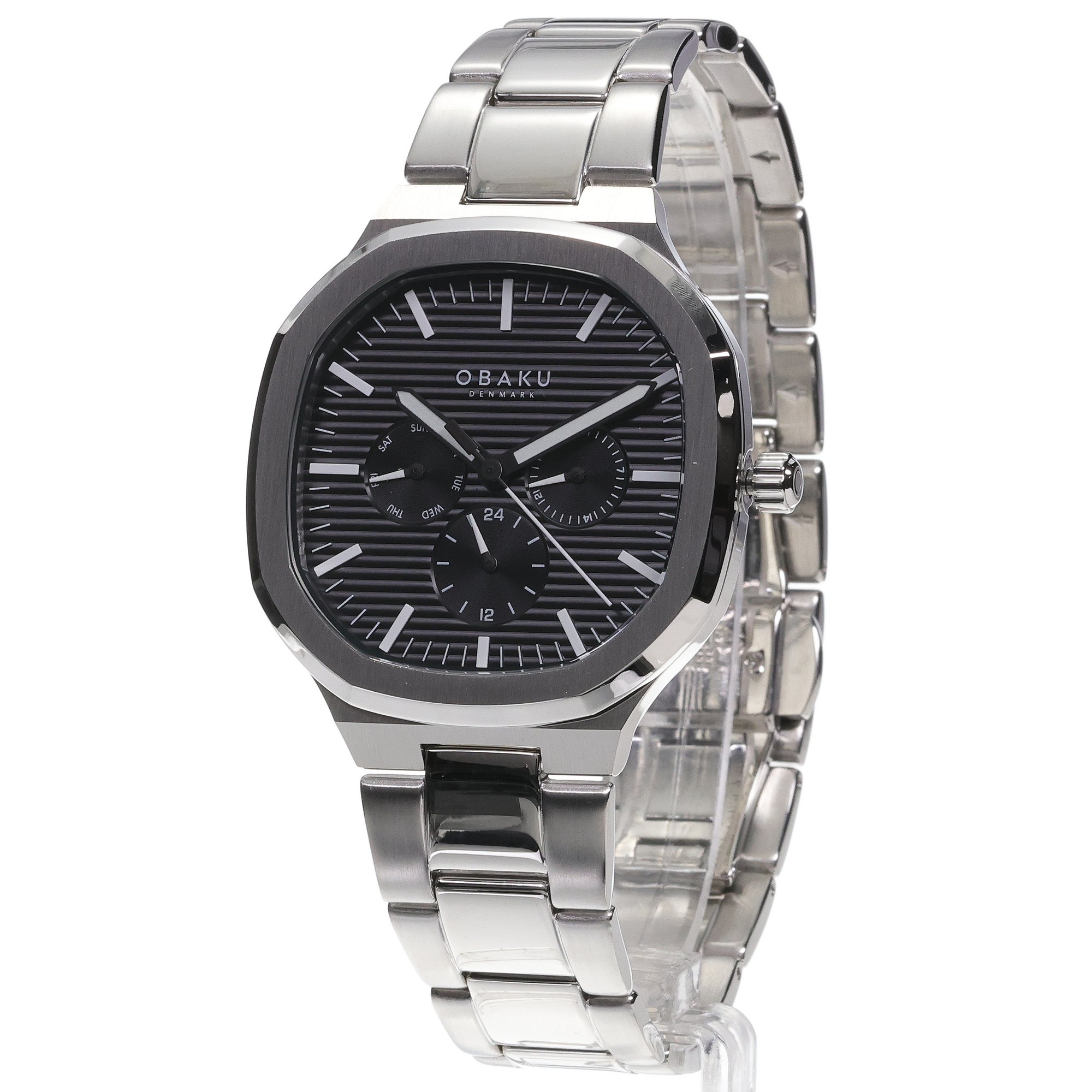 Obaku Denmark V275GMCBSC ILD - BLACKSTEEL zegarek fashion-modowy Męskie - miniatura 2