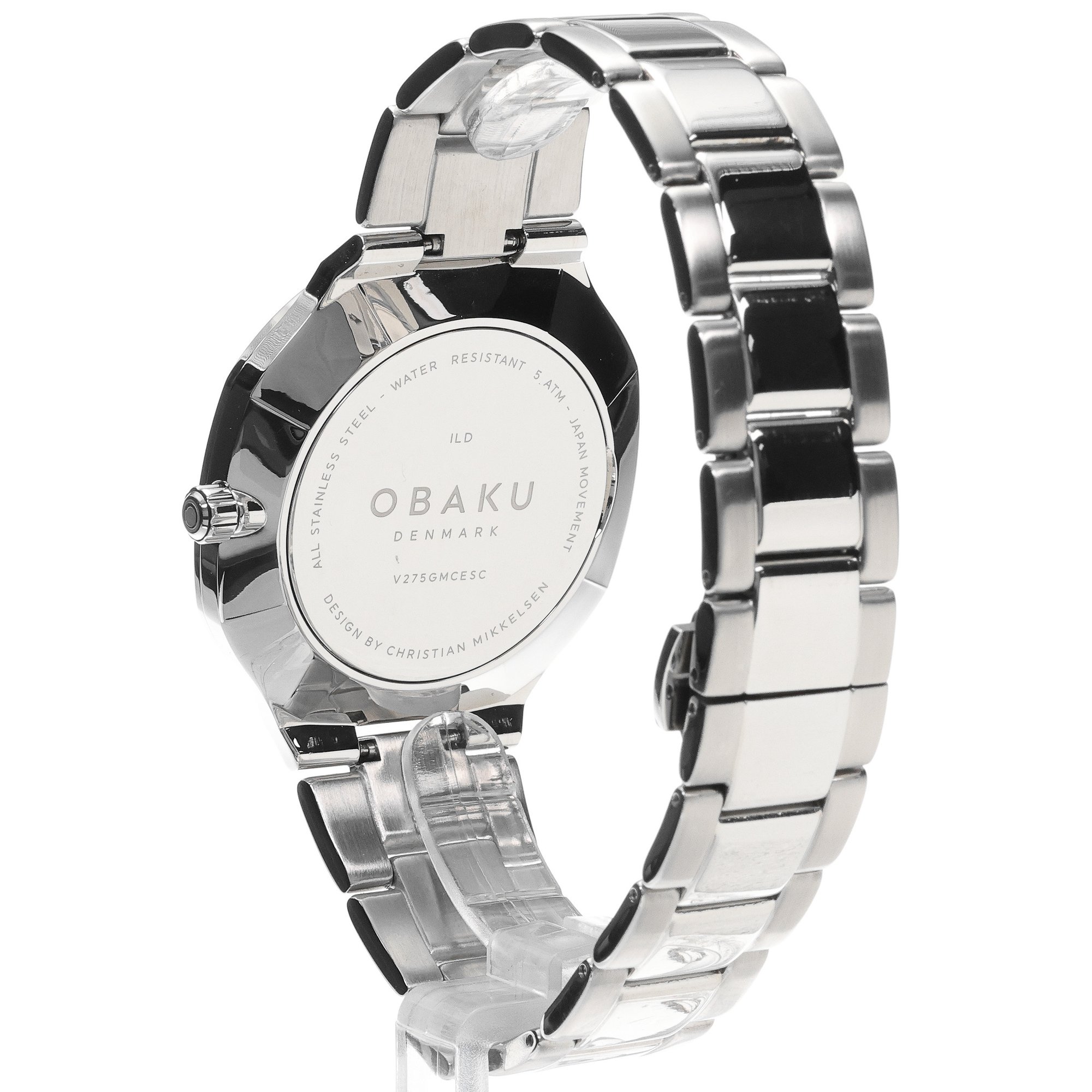 Obaku Denmark V275GMCESC zegarek srebrny fashion-modowy Męskie bransoleta - miniatura 4